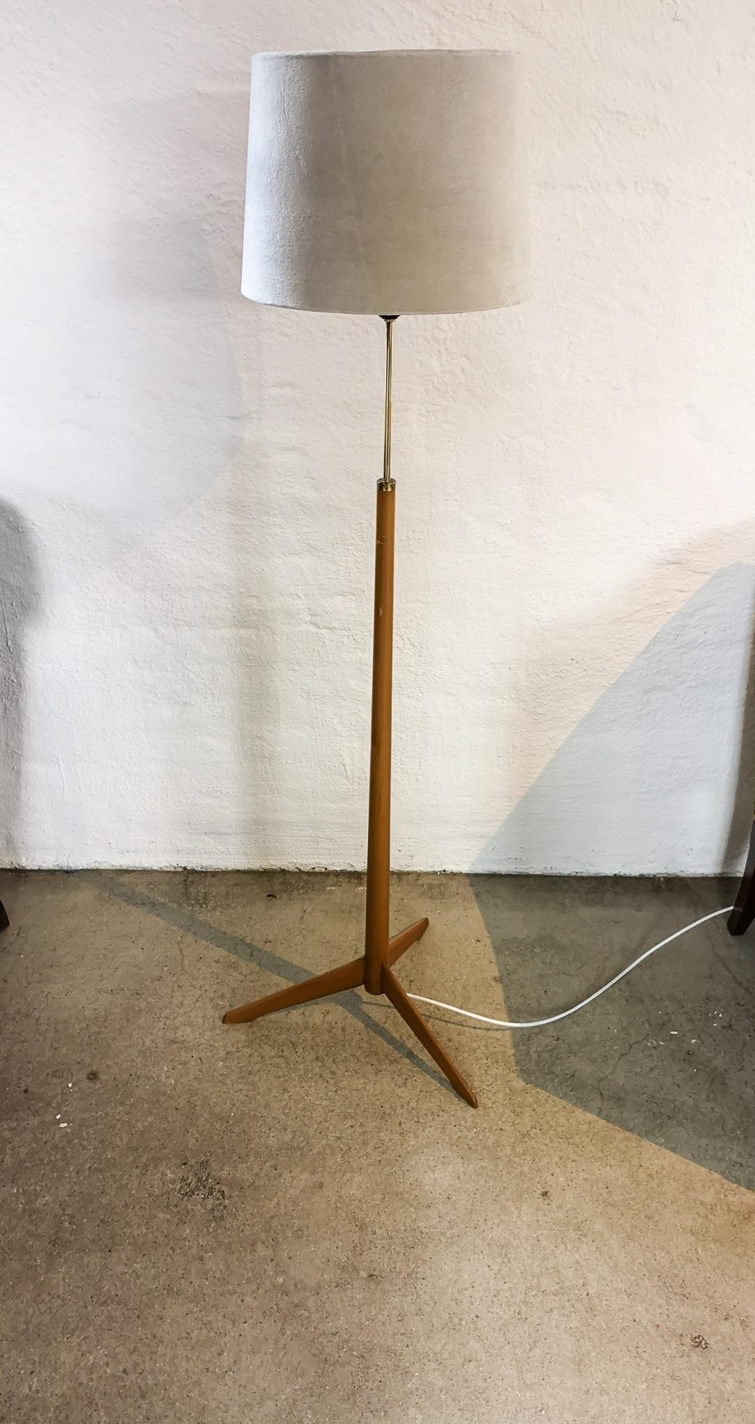 Swedish Midcentury Floor Lamp, Model G-34, Bergboms, Sweden, 1960s For Sale