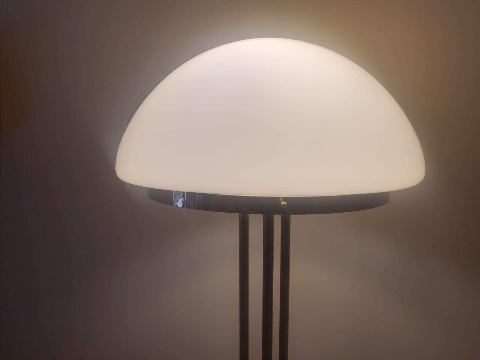 Laiton Lampadaire Midcentury Mushroom, 1970 en vente