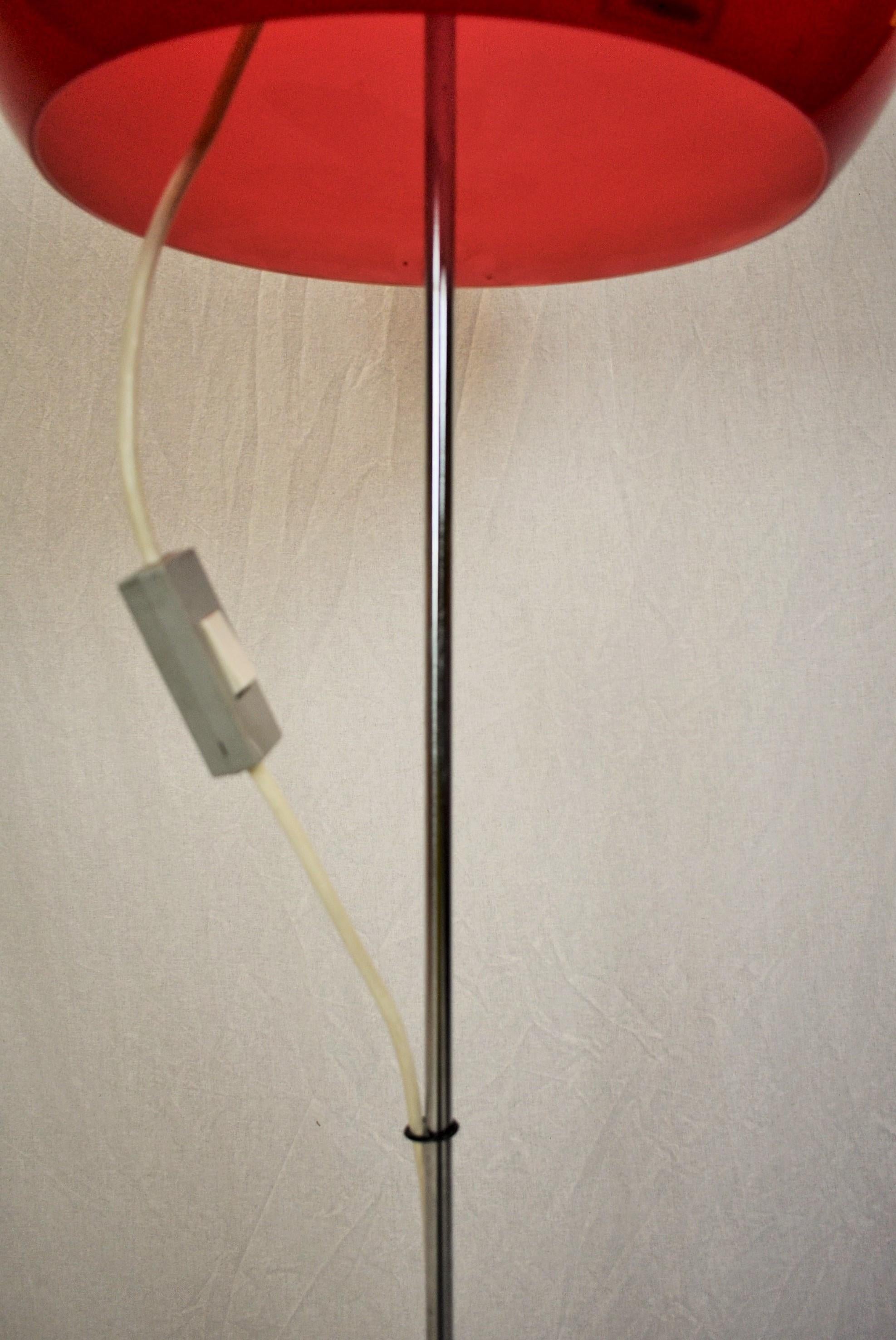 Italian Mid-Century Floor Lamp Space Age, Harvey Guzzini, Italy, 1968s