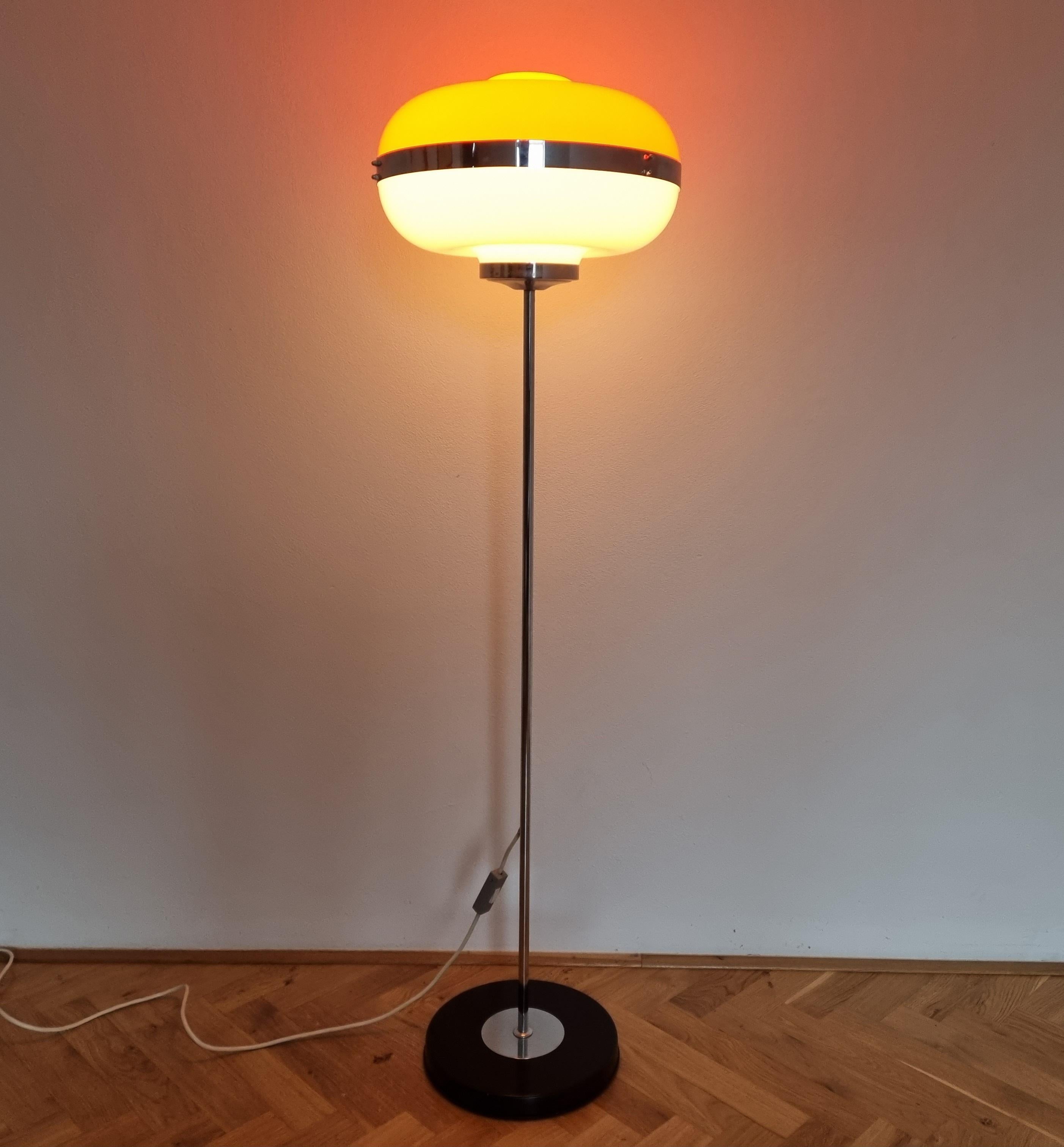 Late 20th Century Midcentury Floor Lamp Space Age, Harvey Guzzini, Italy, 1970s