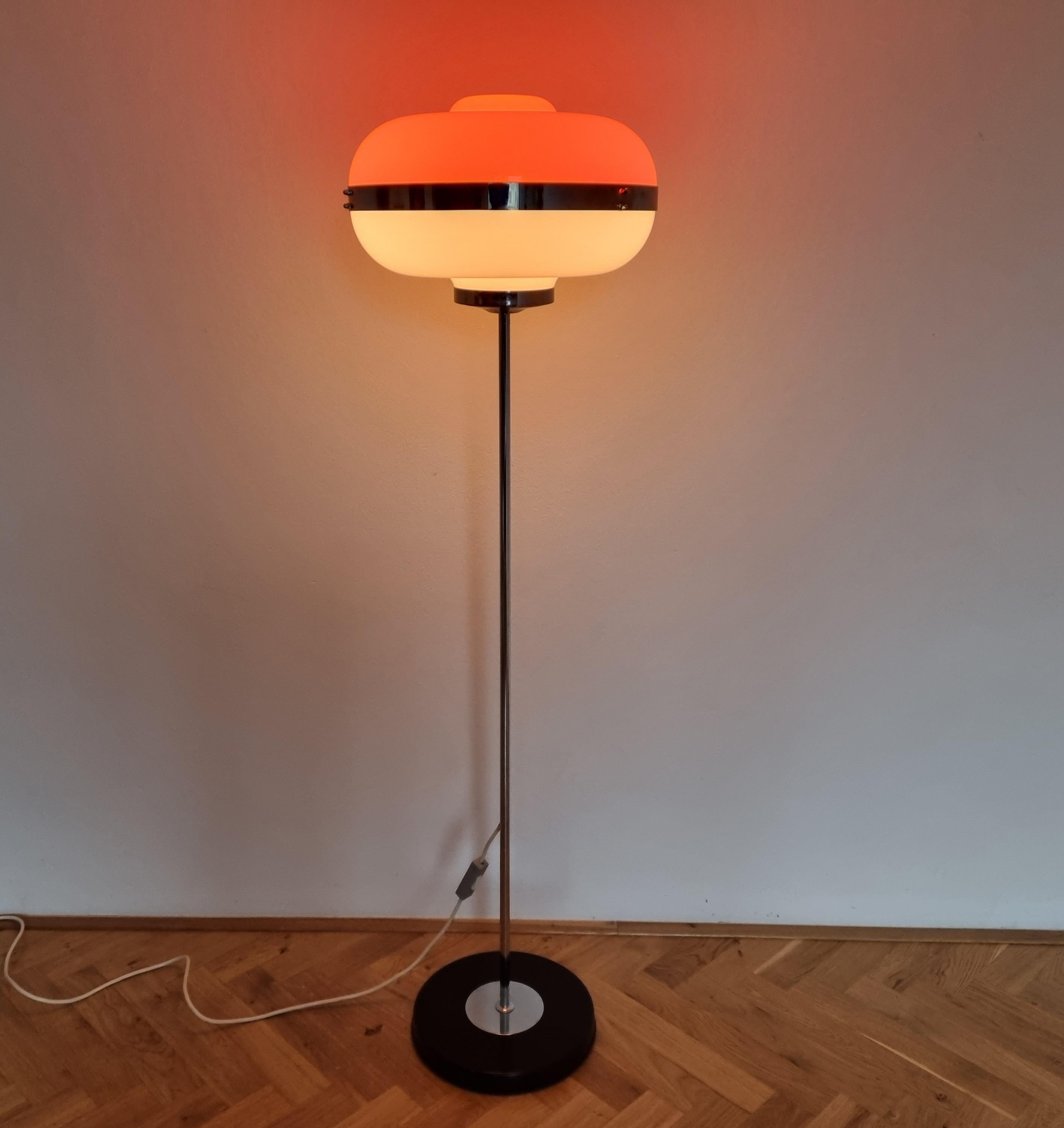Midcentury Floor Lamp Space Age, Harvey Guzzini, Italy, 1970s 2