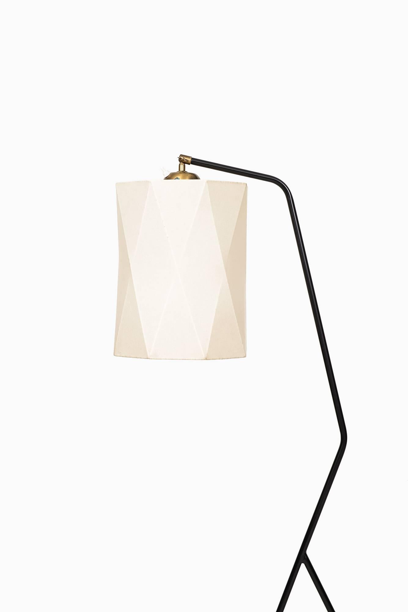 Scandinavian Modern Midcentury Floor Lamp with Harlequin Shade by Hans Bergström