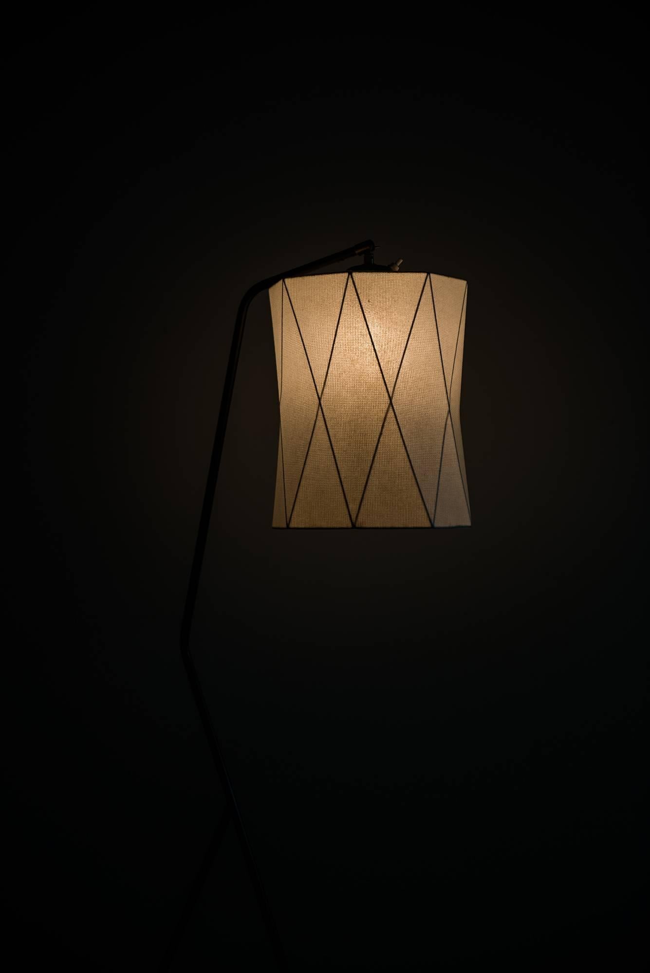 Mid-20th Century Midcentury Floor Lamp with Harlequin Shade by Hans Bergström
