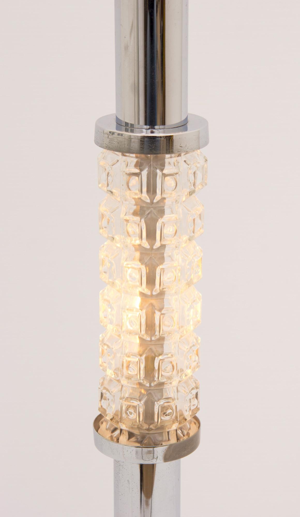 20th Century Midcentury Floor Lamp with Illuminating Column For Sale