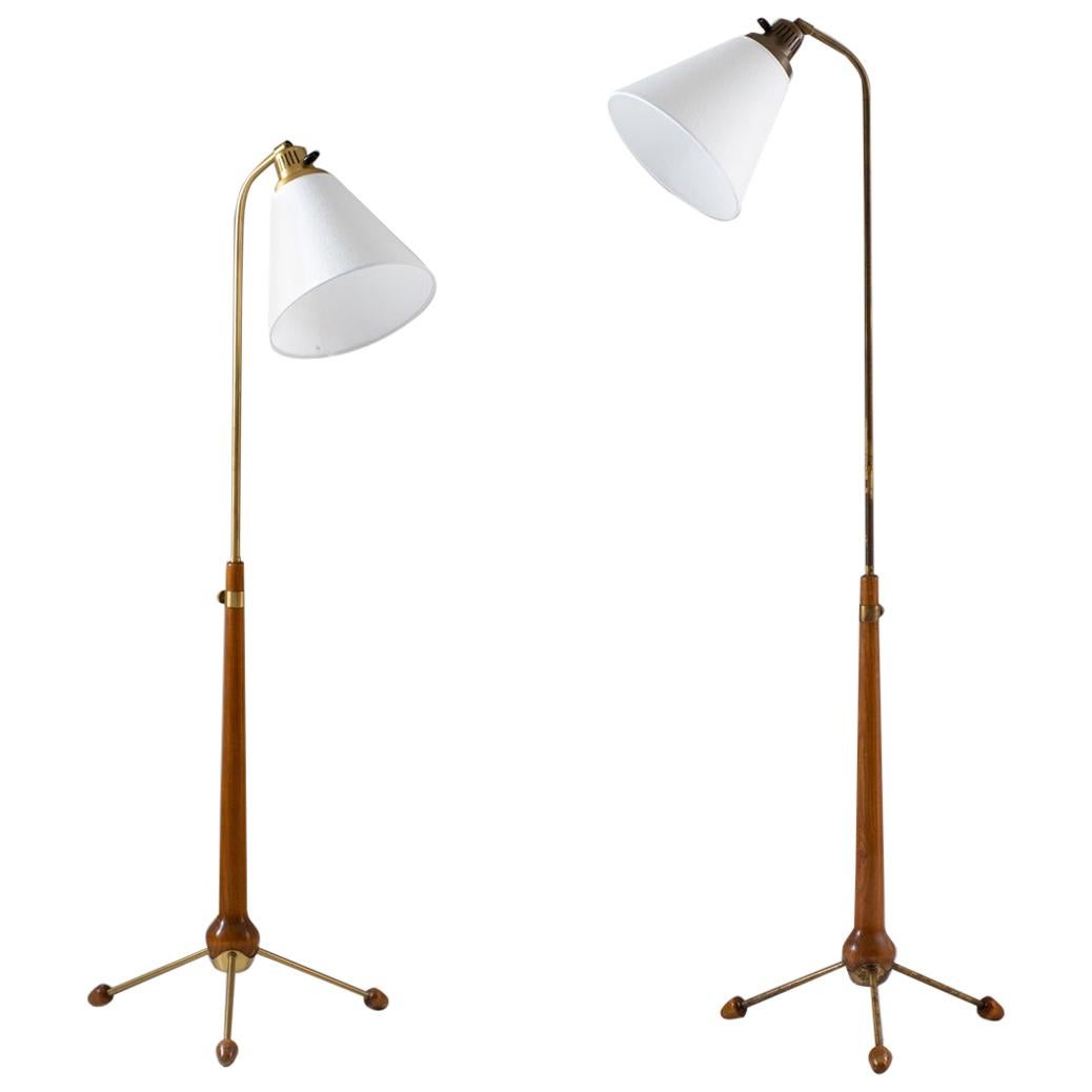 Midcentury Floor Lamps by Hans Bergström for Ateljé Lyktan, 1940s, Sweden
