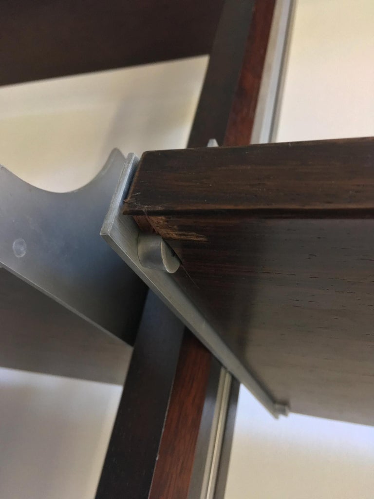 Midcentury FloortoCeiling Shelving Unit by Stildomus, Italy 'Labelled