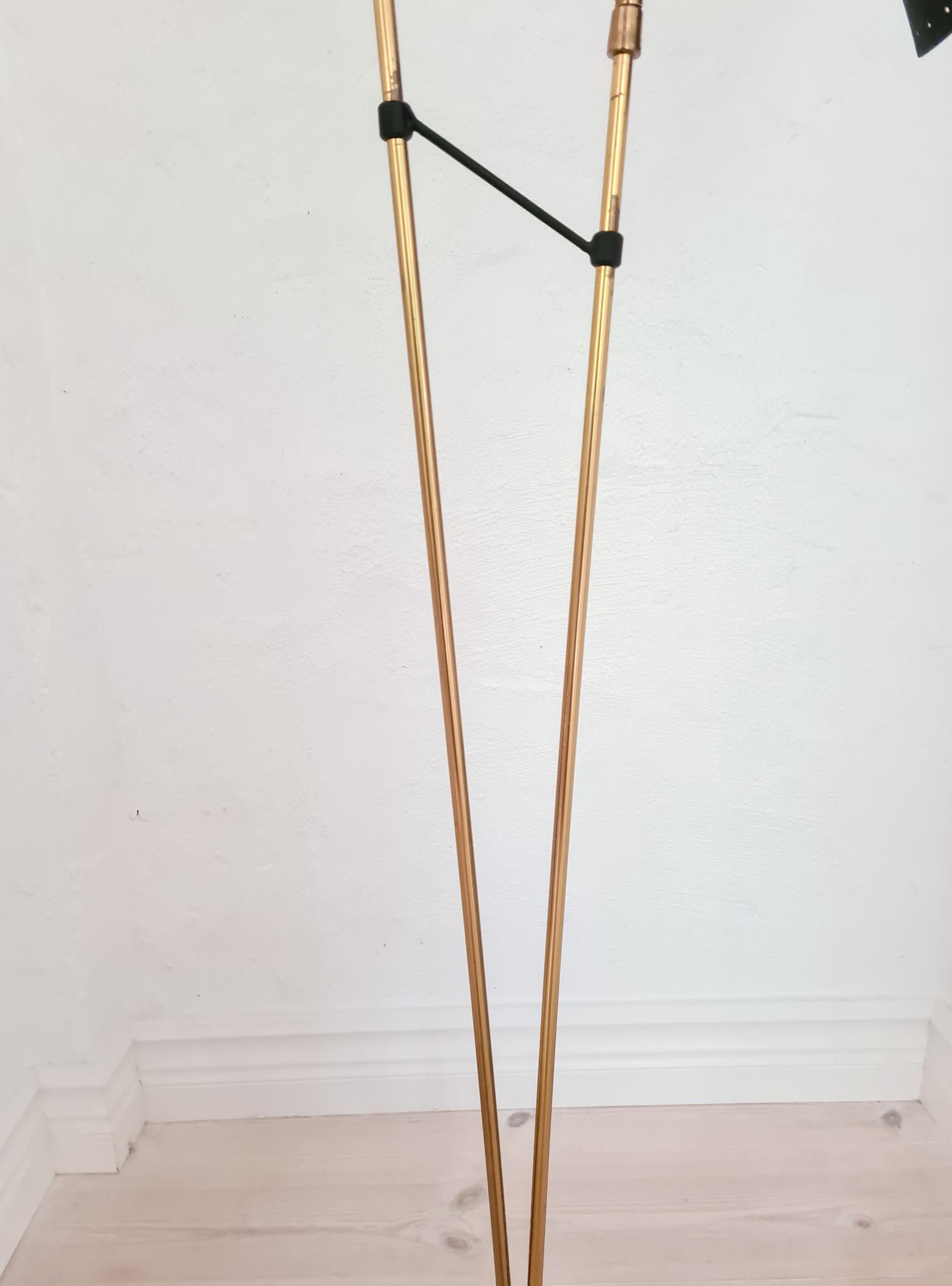 Midcentury Floor Lamp Attributed to Hans Bergström for Ateljé Lyktan In Good Condition For Sale In Hillringsberg, SE