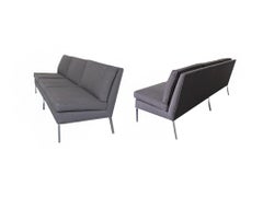 Midcentury Florence Knoll Armless Sofas, a Pair