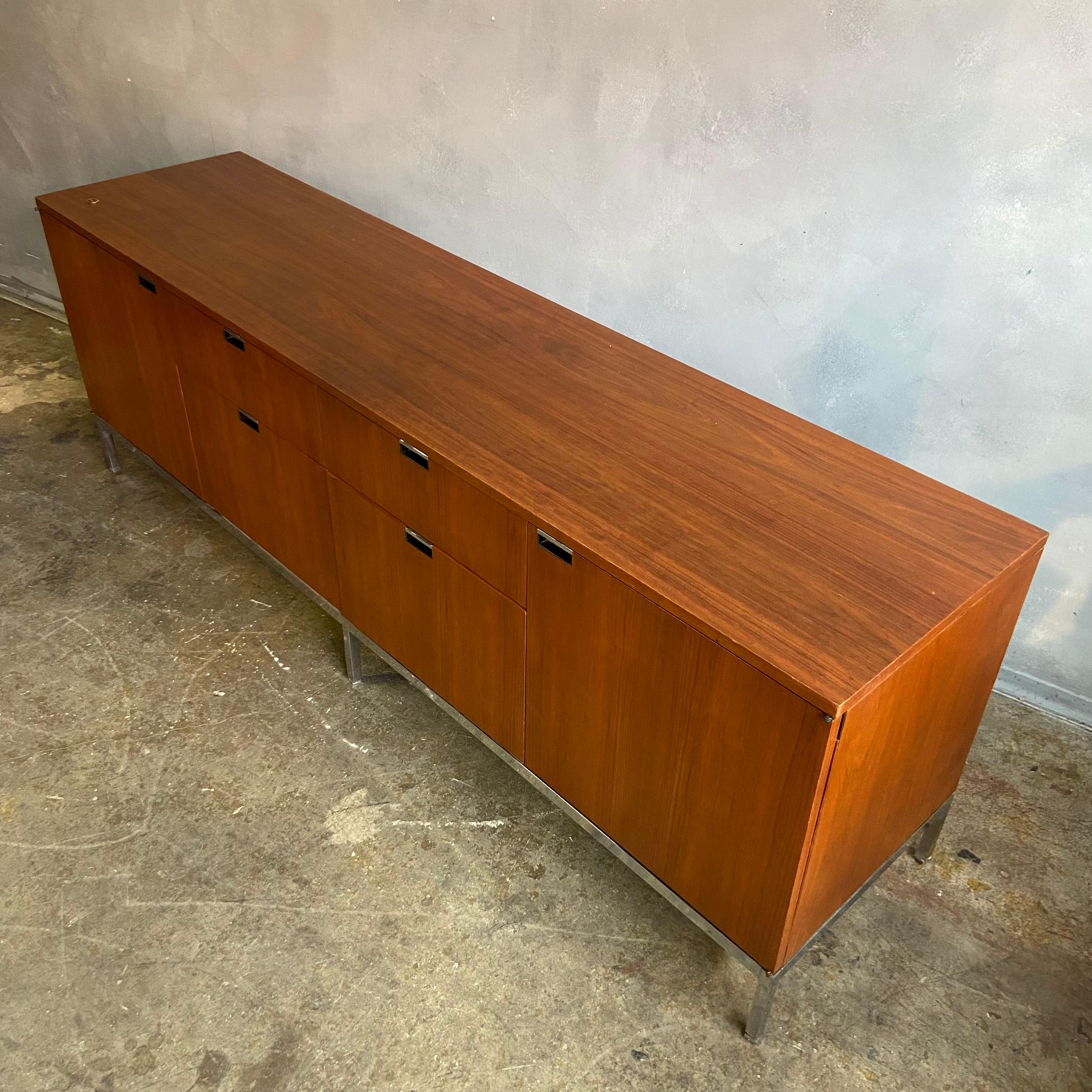 Chrome Midcentury Florence Knoll Credenza