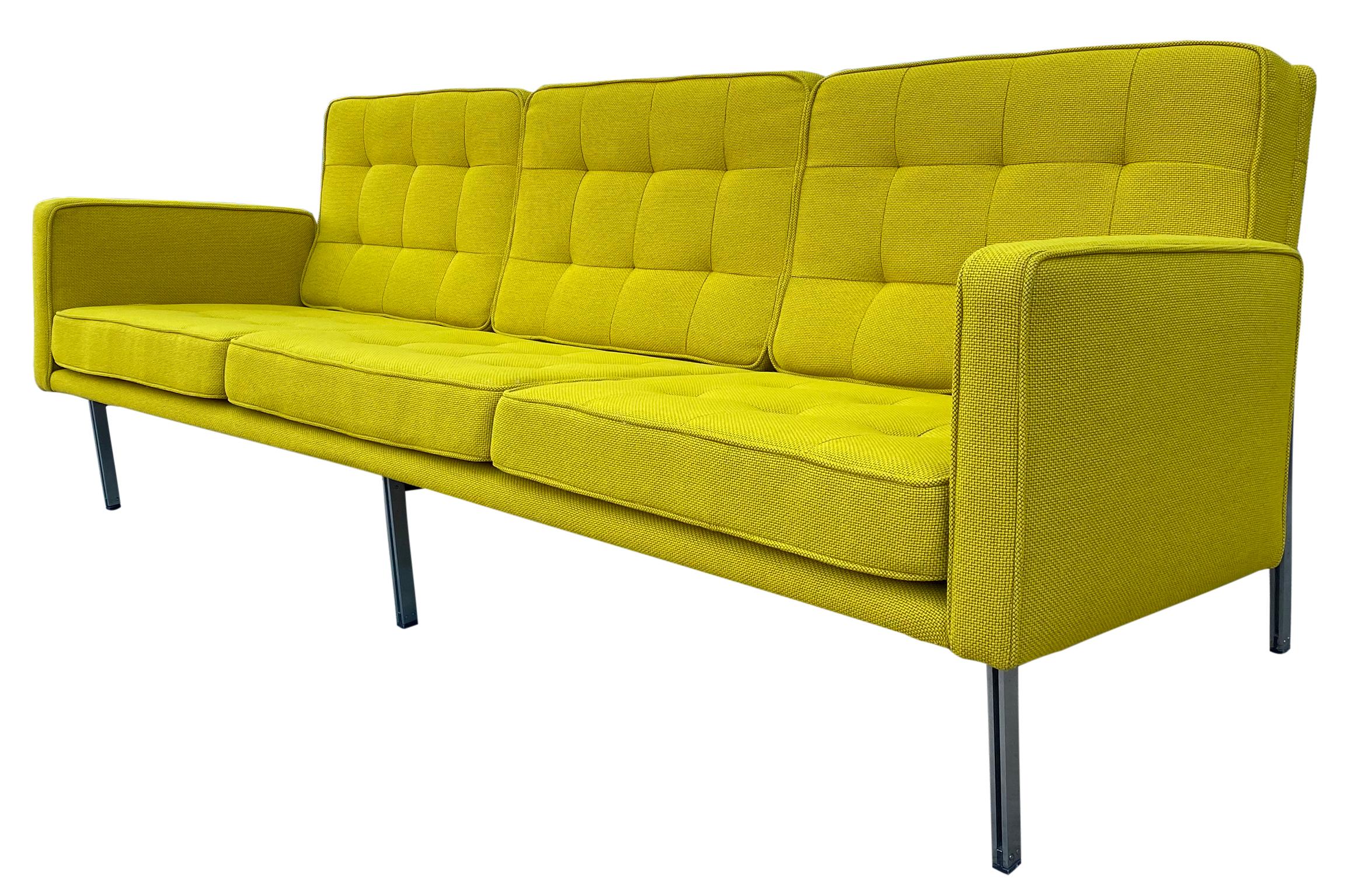 Mid-Century Modern Midcentury Florence Knoll Sofa #57 Parallel Bar System Newly Restored