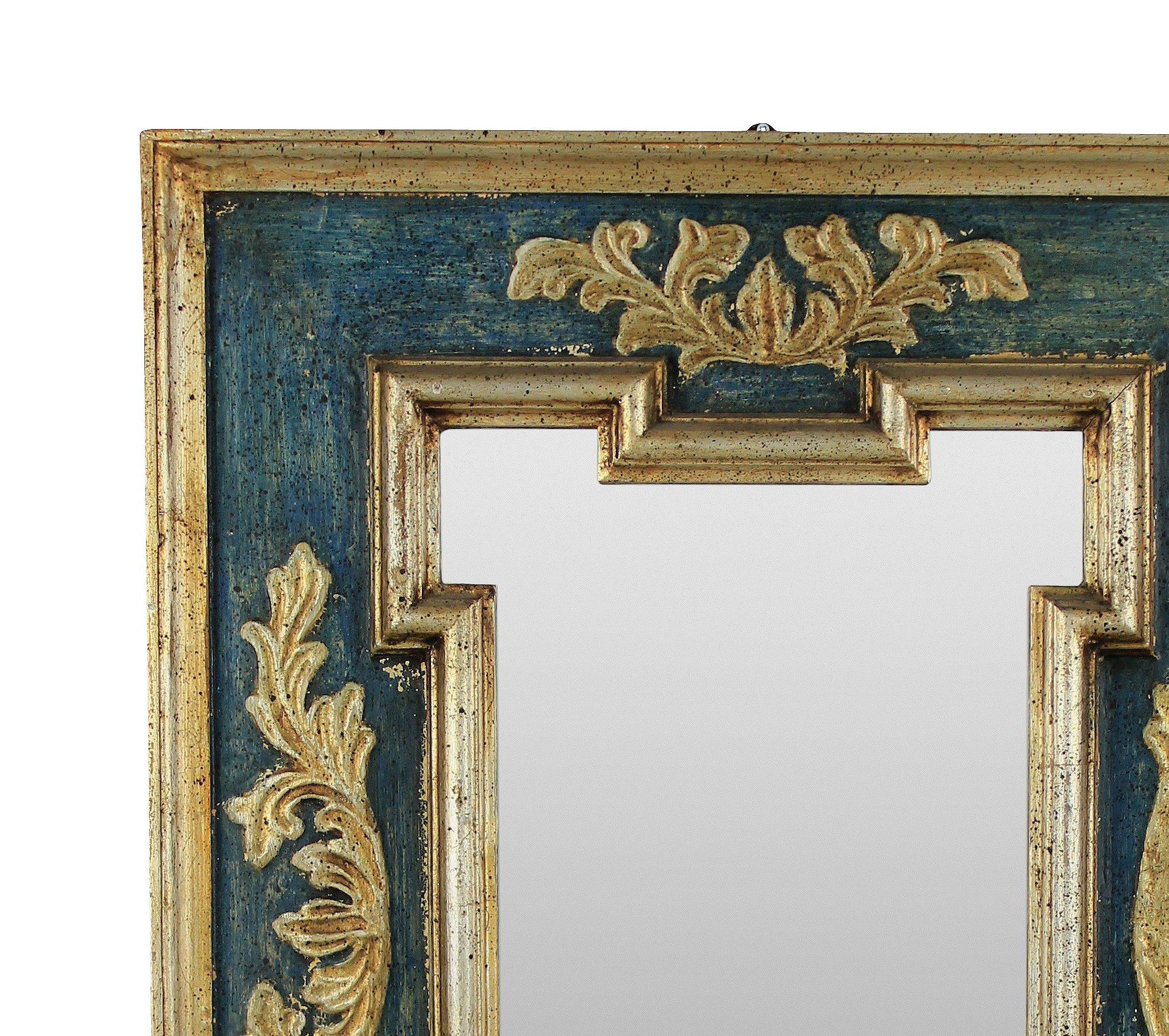Mid-Century Modern Midcentury Florentine Painted and Gilded Mirror