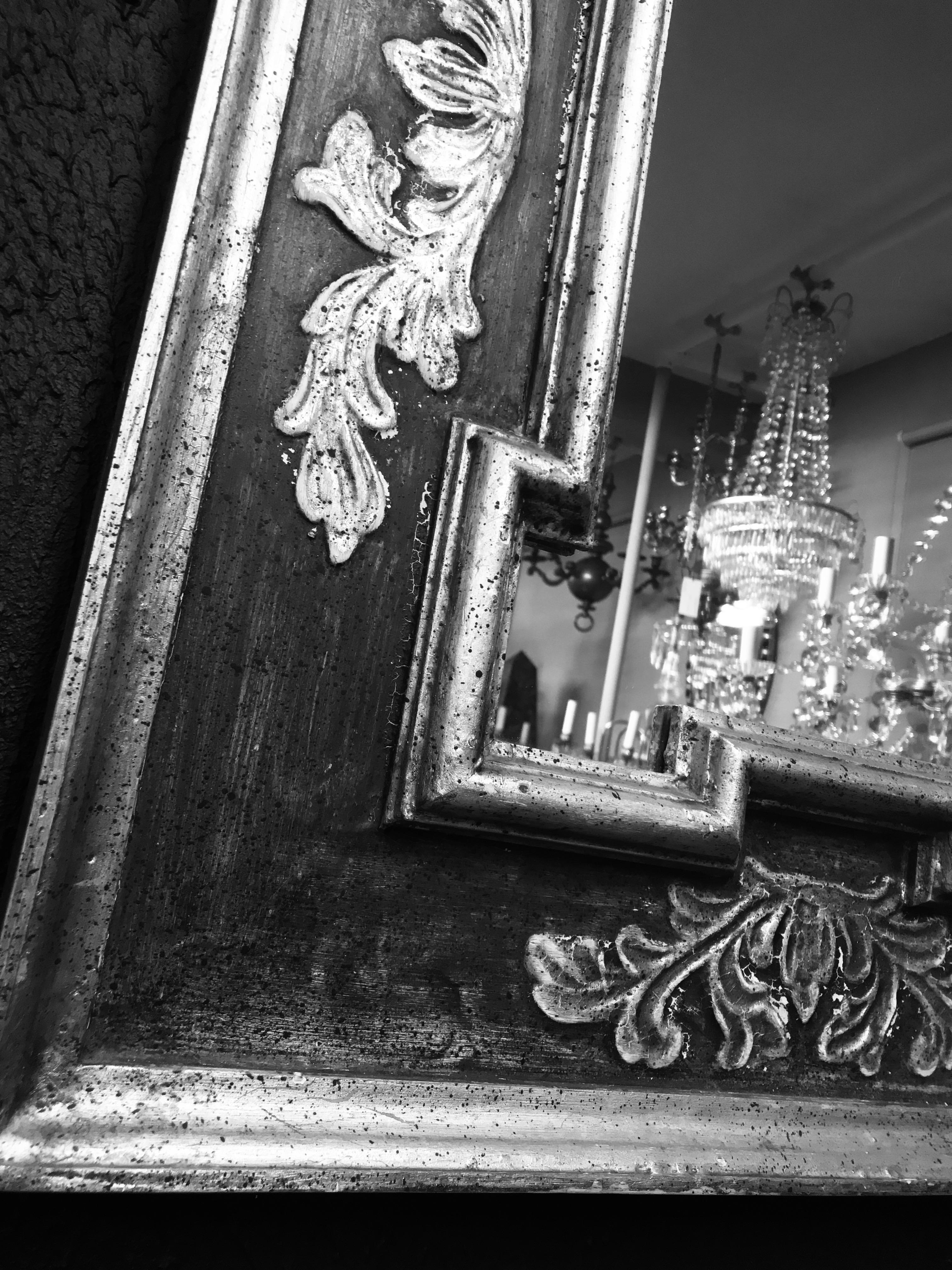 Mid-Century Modern Midcentury Florentine Painted and Gilded Mirror