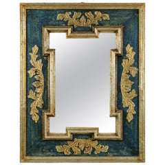 Midcentury Florentine Painted and Gilded Mirror