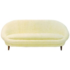 Midcentury Floridasofa in White Sheepskin from Vatne, Norway, 1950s