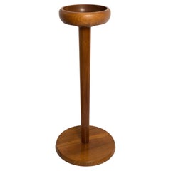 Midcentury Flowerbed Pedestal, Flower Stand, Walnut Wood, Germany, 1970s