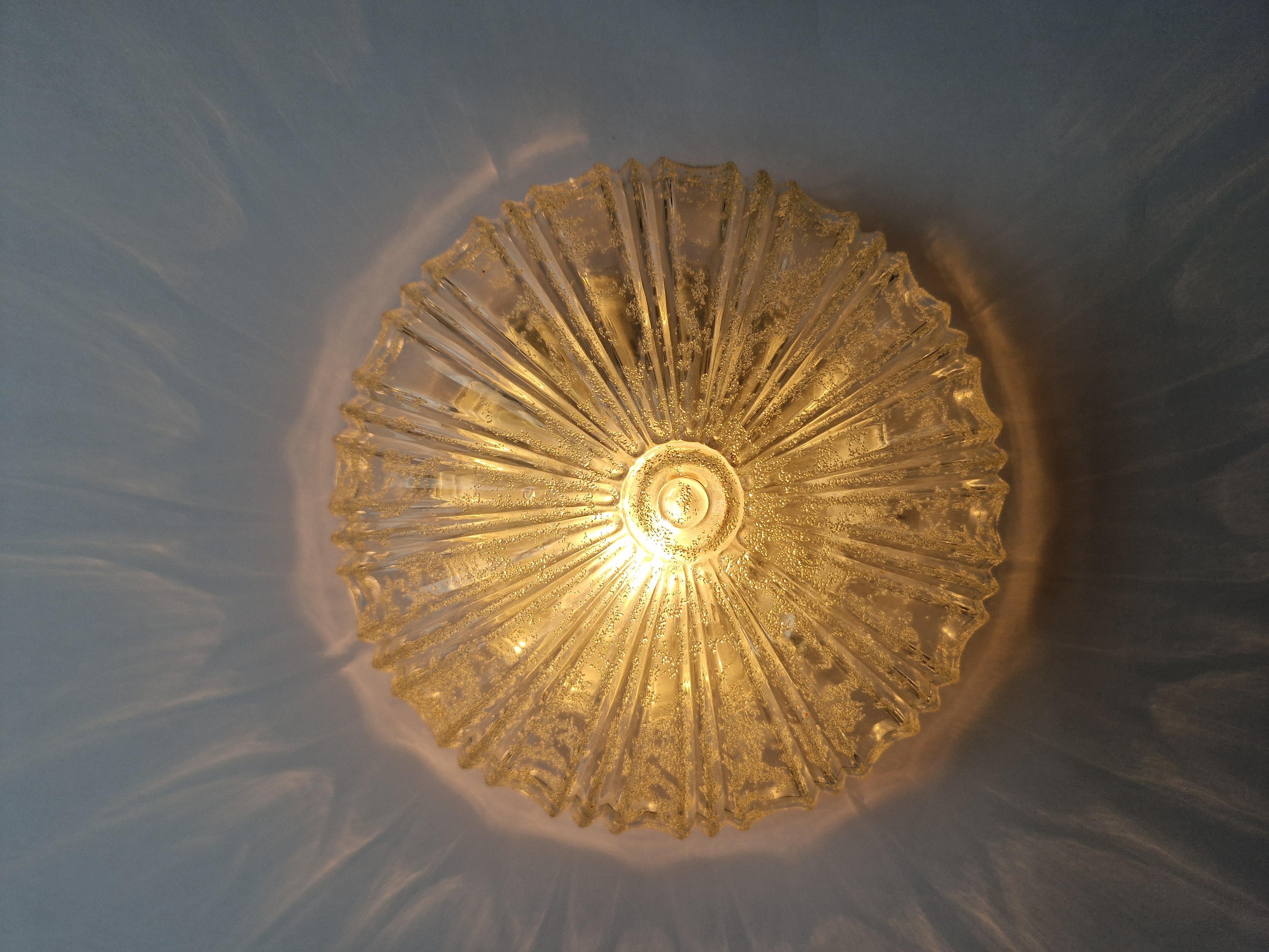 Metal Midcentury Flush Mount, Ceiling or Wall Lamp, Germany, 1970s For Sale