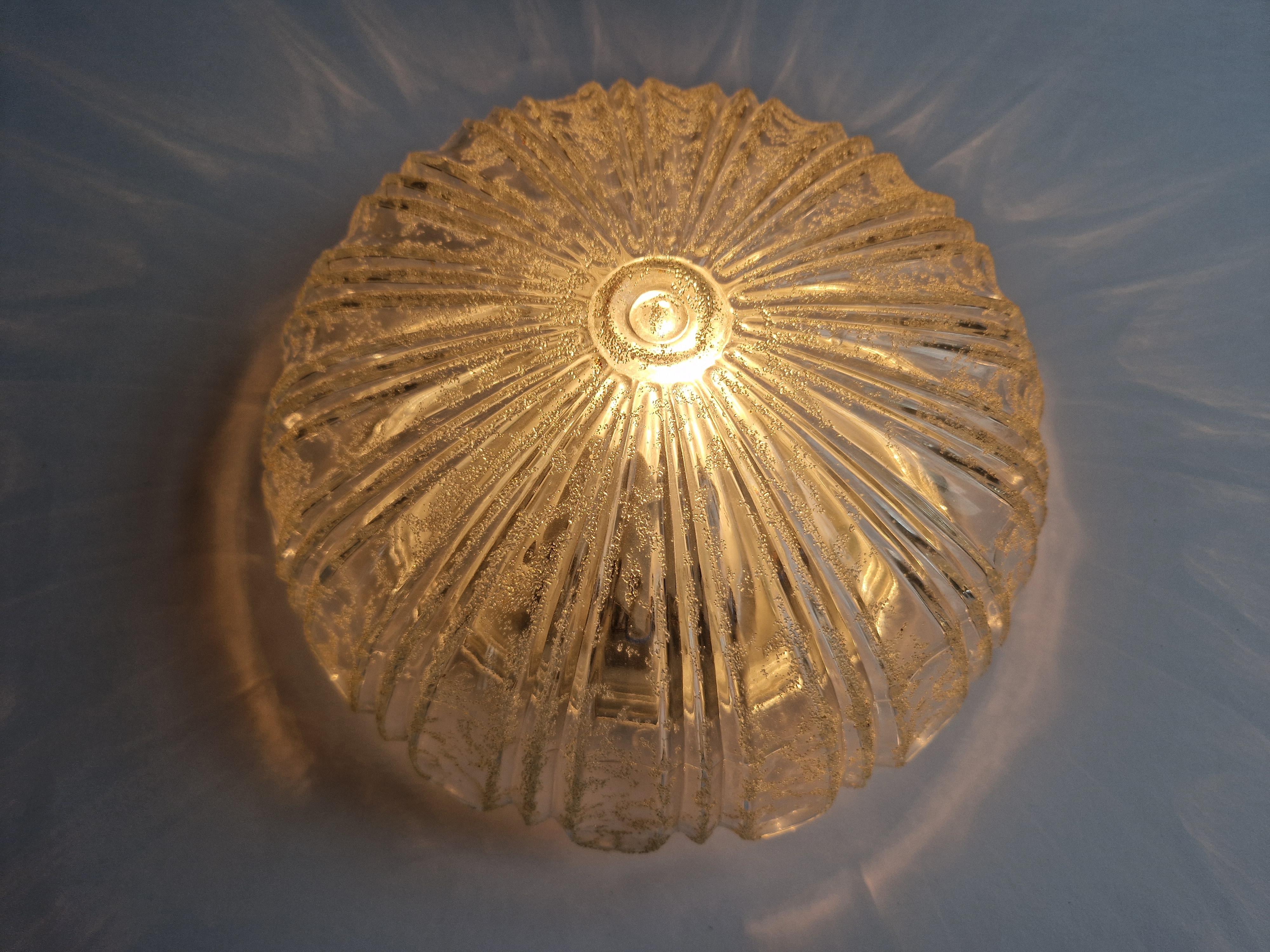 Midcentury Flush Mount, Ceiling or Wall Lamp, Germany, 1970s For Sale 3