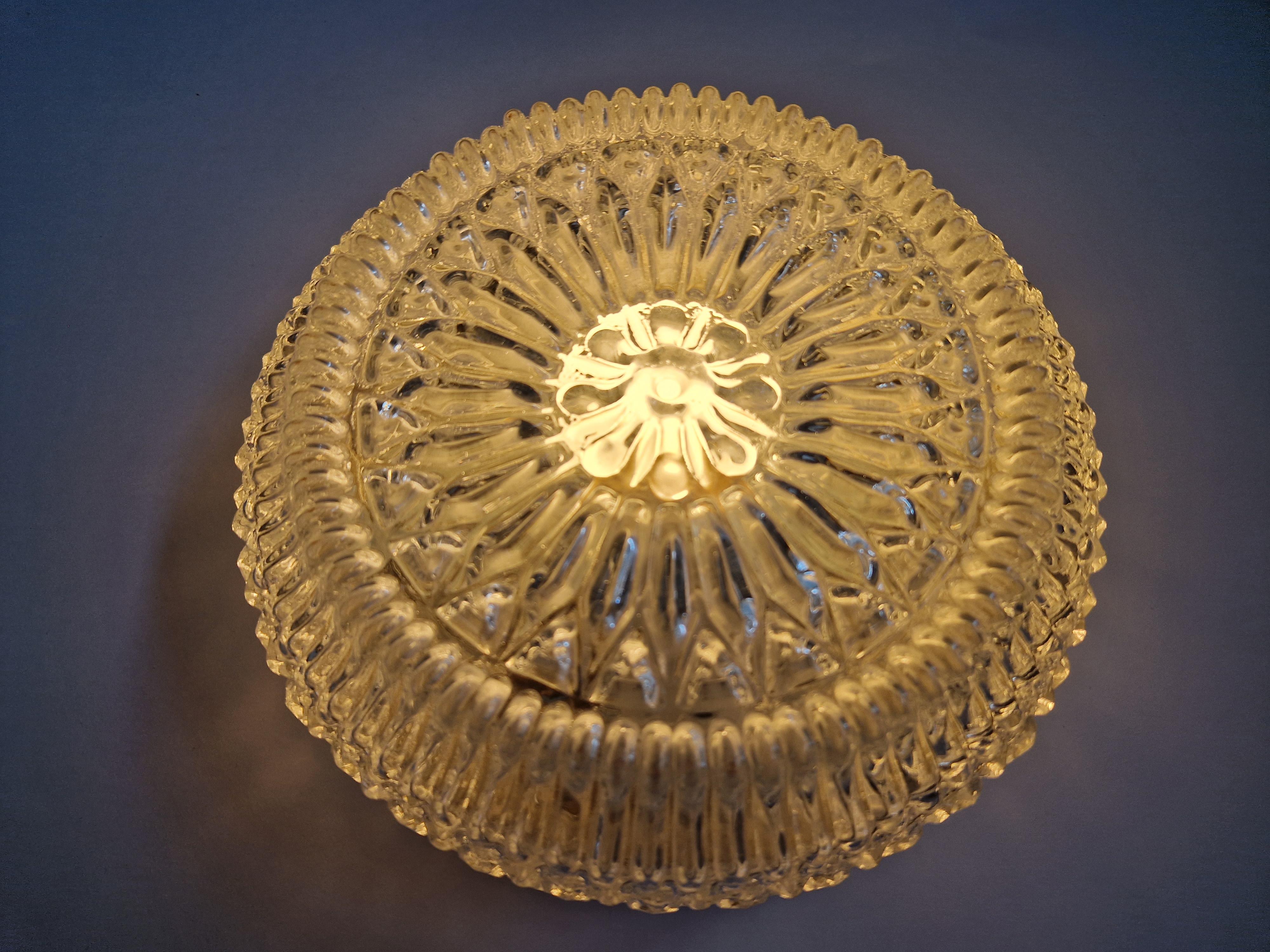 Midcentury Flush Mount, Ceiling or Wall Lamp, Limburg, Germany, 1970 For Sale 4