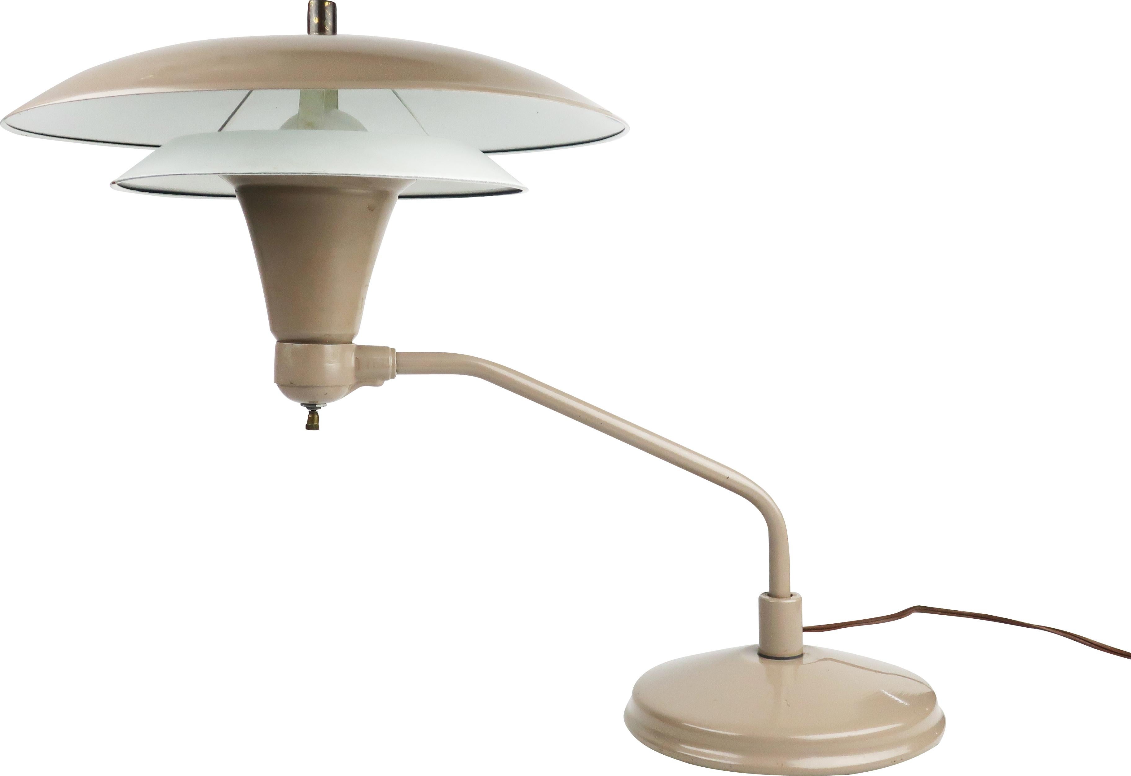 Mid-Century Modern Midcentury Flying Saucer Desk Lamp