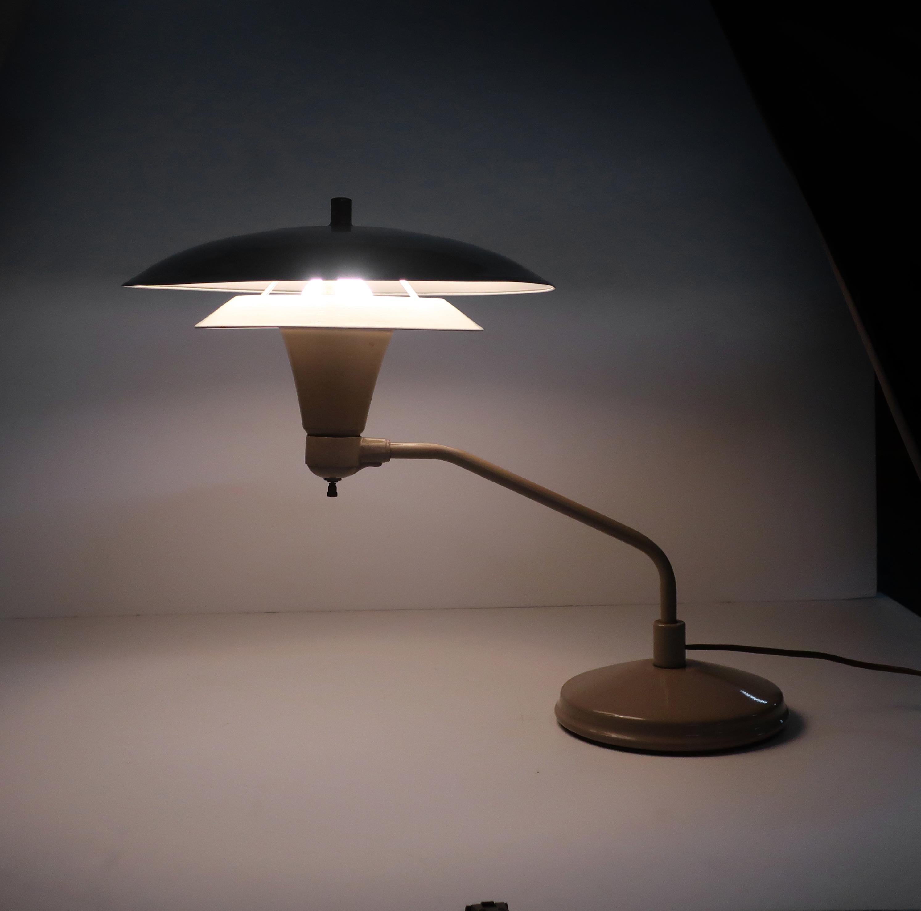 20th Century Midcentury Flying Saucer Desk Lamp