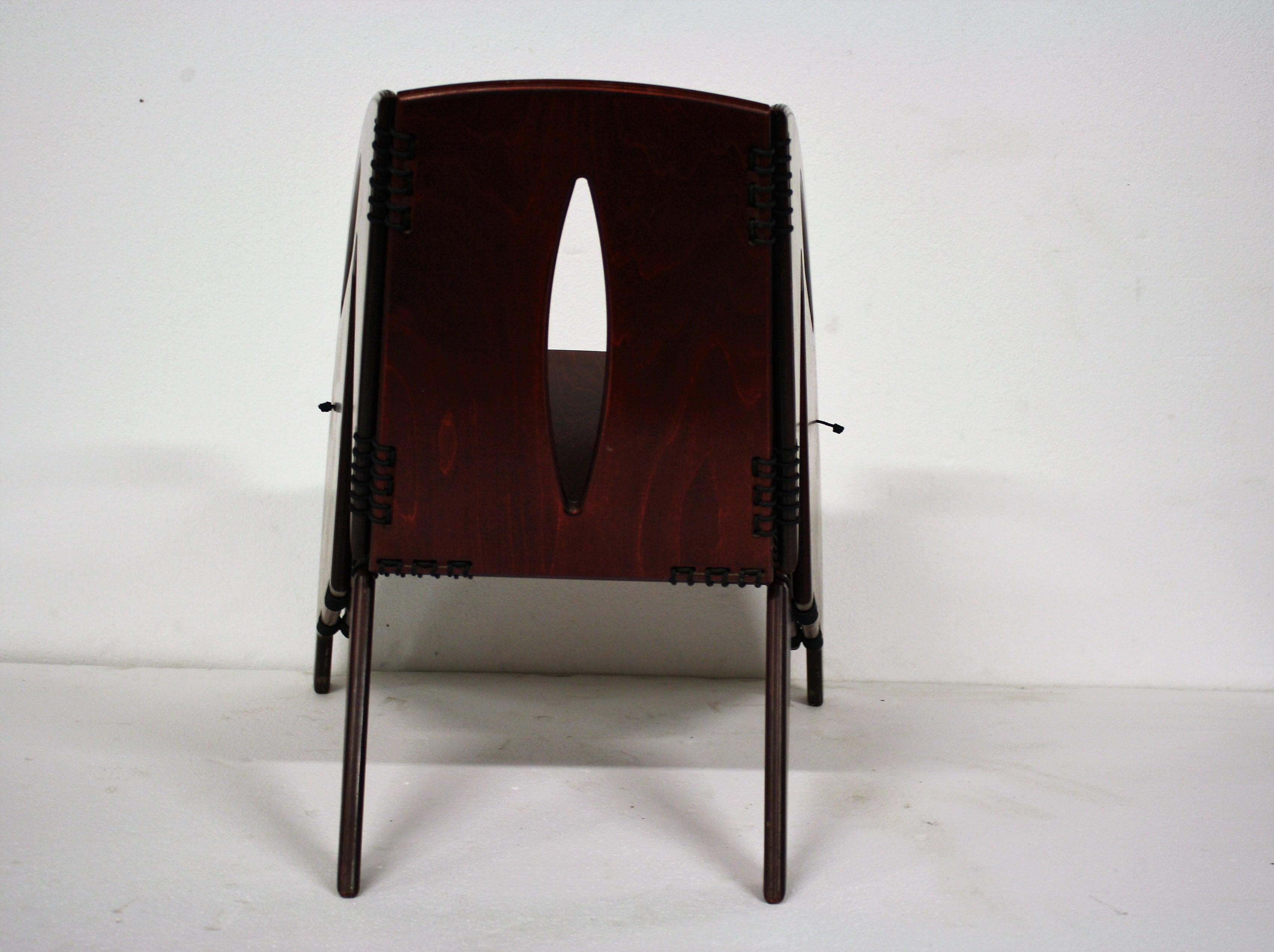 Midcentury Foldable Rosewood Lounge Chair, 1960s 1