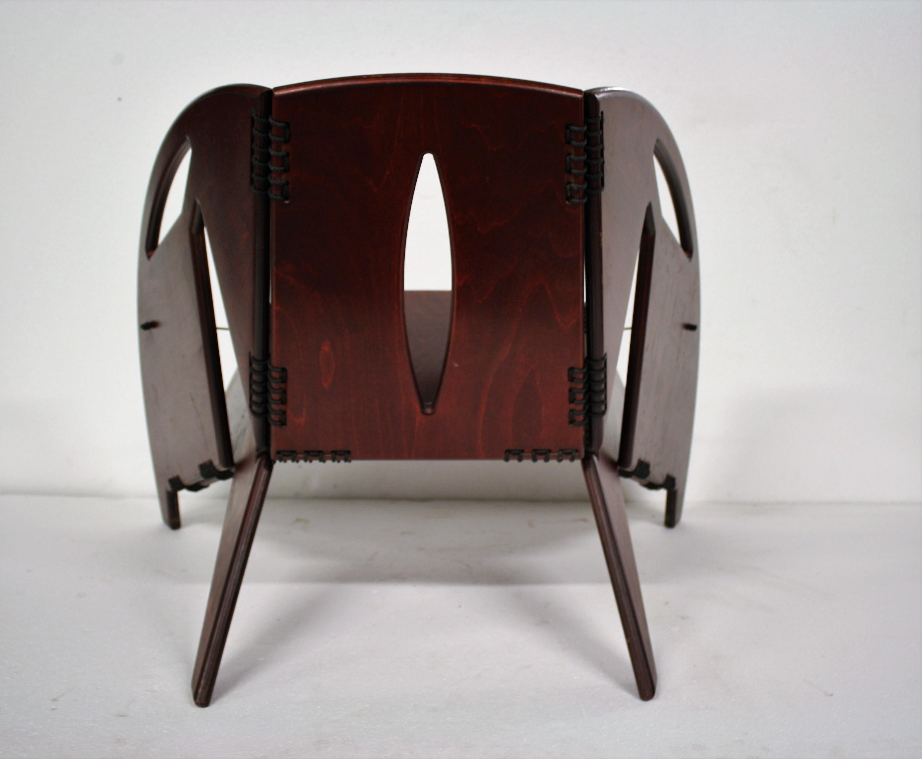 Midcentury Foldable Rosewood Lounge Chair, 1960s 2
