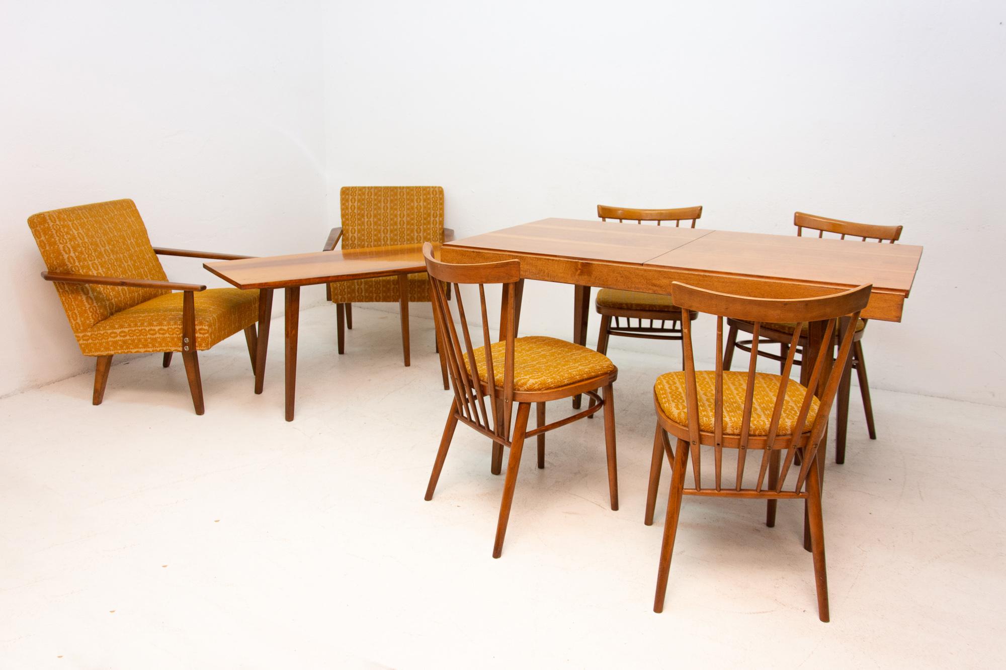 Midcentury Folding Dining Table by Frantisek Jirak for Tatra Nabytok, 1960s 6
