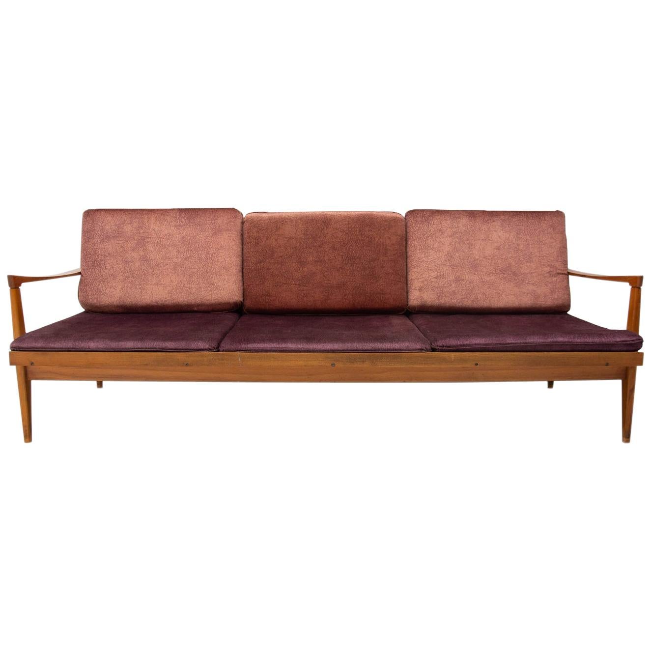 Midcentury Folding Sofa in Scandinavian Style, 1970s, Czechoslovakia