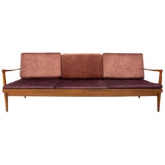 Midcentury Folding Sofa in Scandinavian Style, 1970s, Czechoslovakia