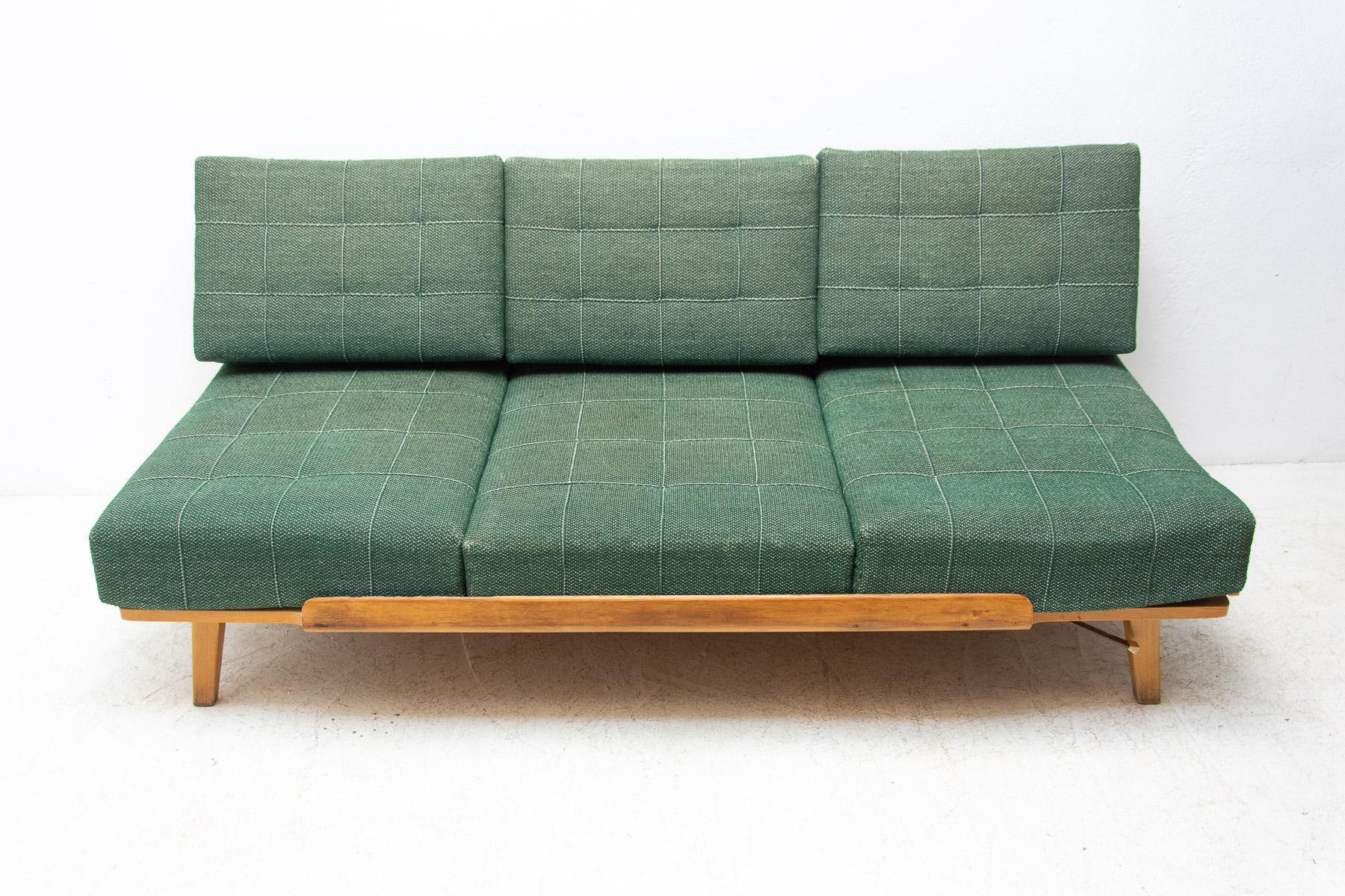 Midcentury Folding Sofabed by Drevotvar, 1970s, Czechoslovakia 4