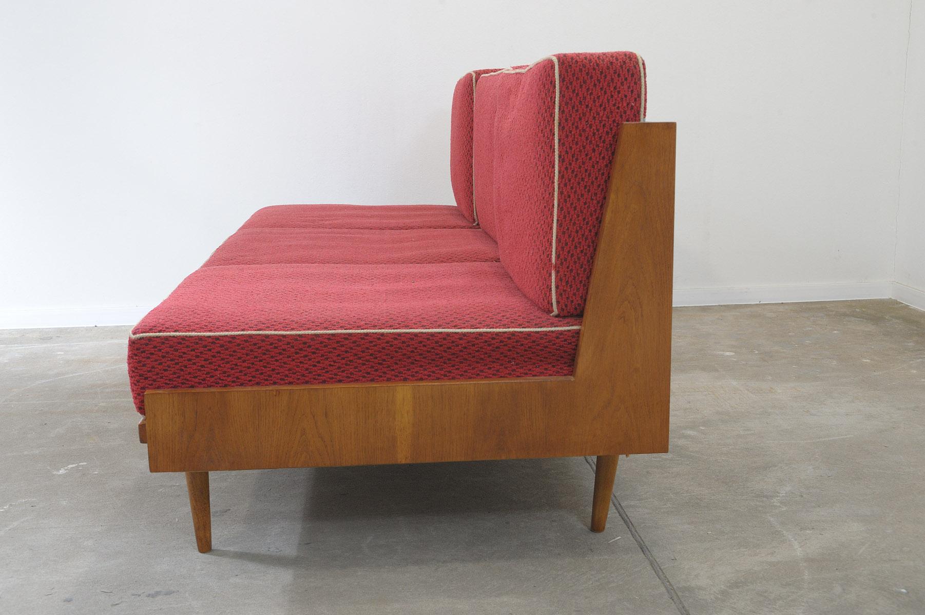 Midcentury Folding Sofabed by Drevotvar, 1970s, Czechoslovakia For Sale 4