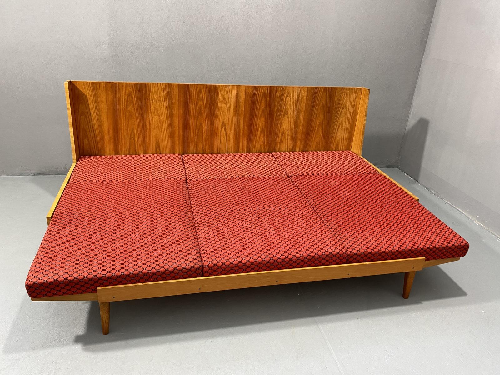 Midcentury Folding Sofabed by Drevotvar, 1970s, Czechoslovakia 10