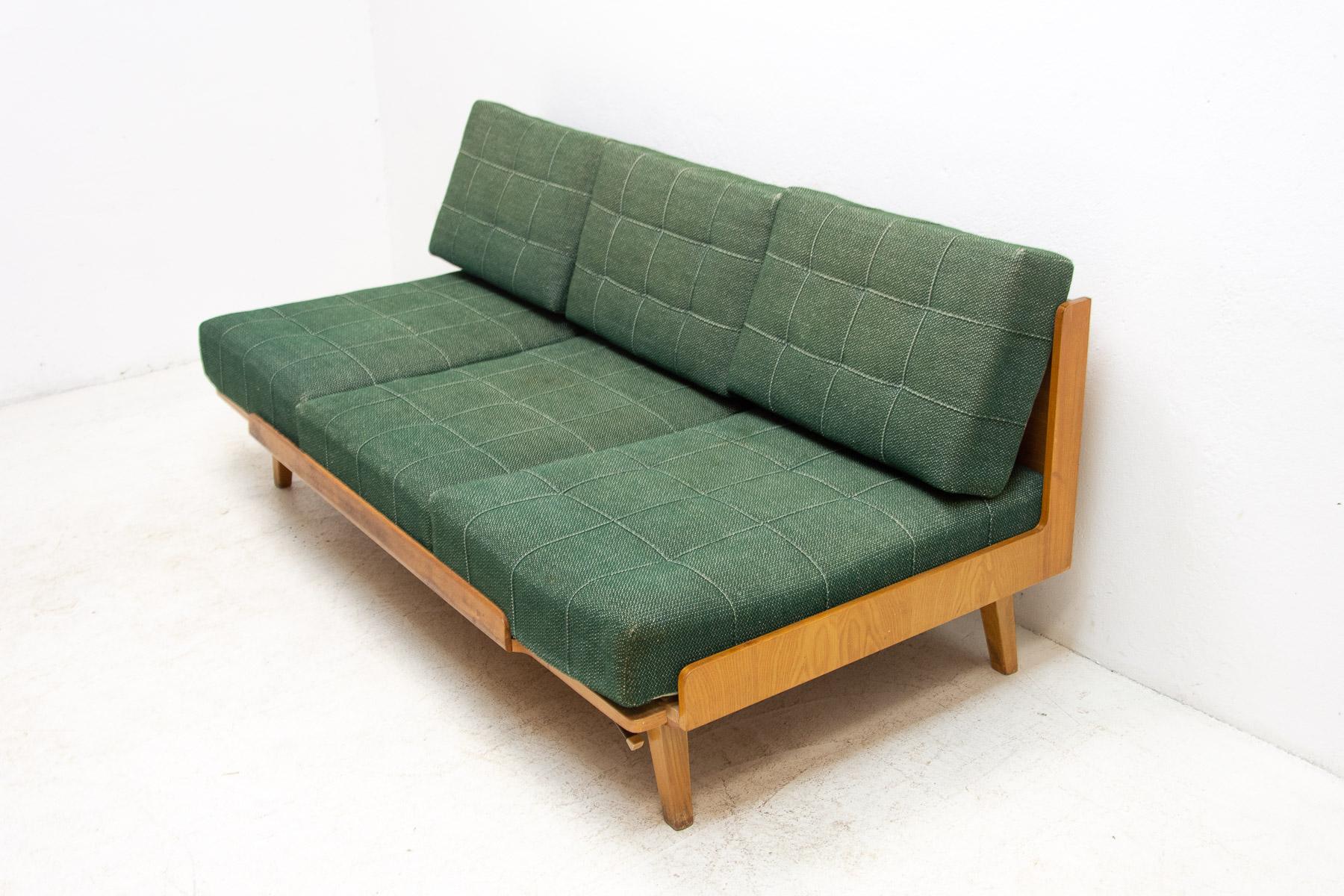 Midcentury Folding Sofabed by Drevotvar, 1970s, Czechoslovakia 11