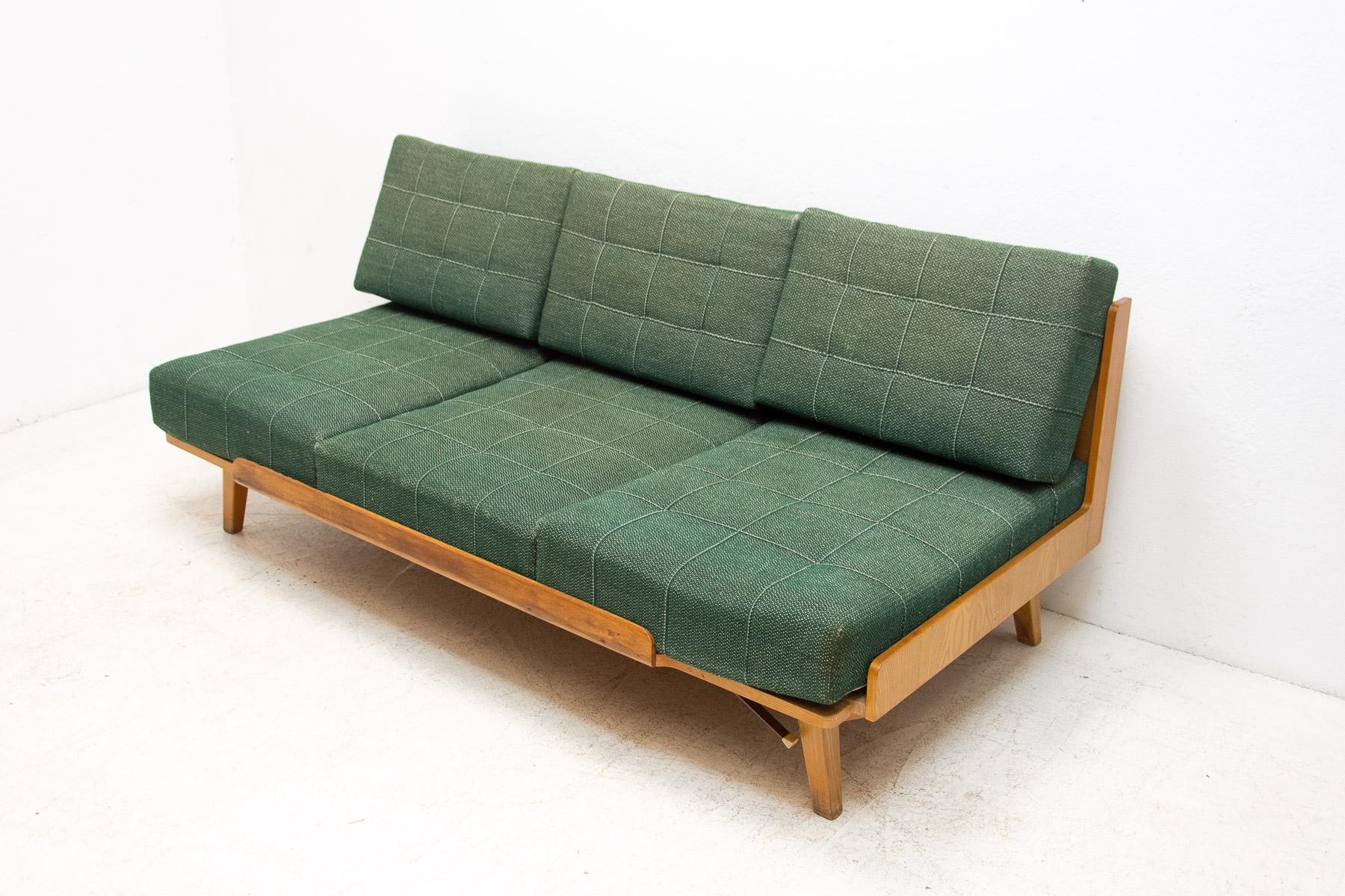 Midcentury Folding Sofabed by Drevotvar, 1970s, Czechoslovakia 12
