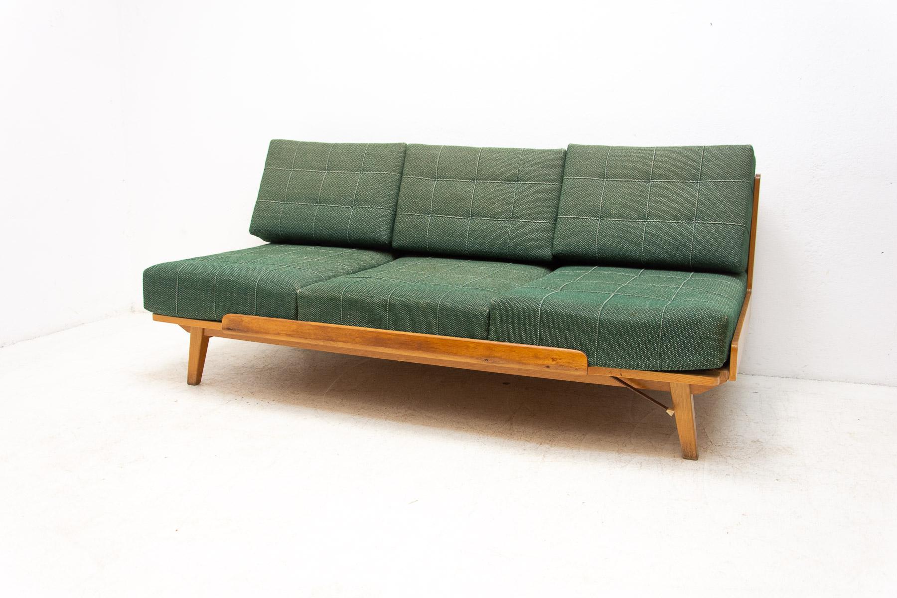 Midcentury Folding Sofabed by Drevotvar, 1970s, Czechoslovakia 13