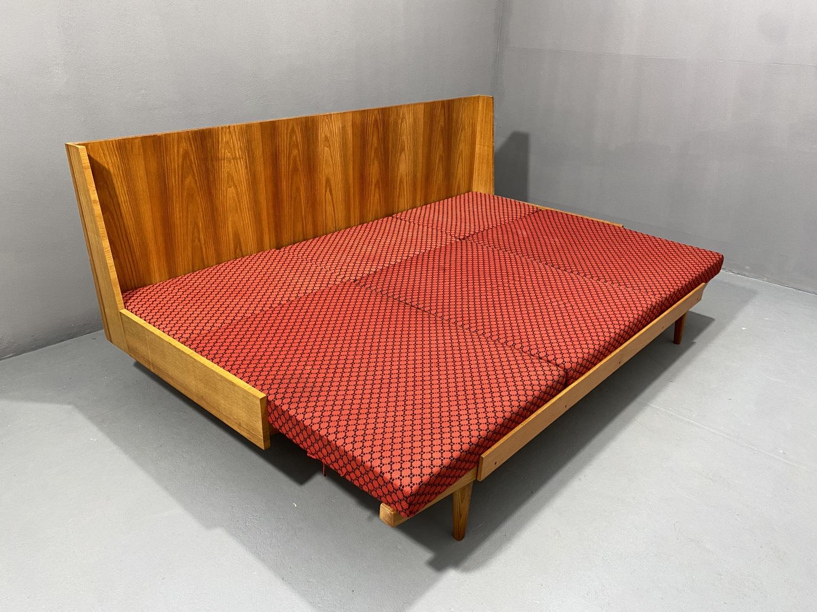 Midcentury Folding Sofabed by Drevotvar, 1970s, Czechoslovakia 13