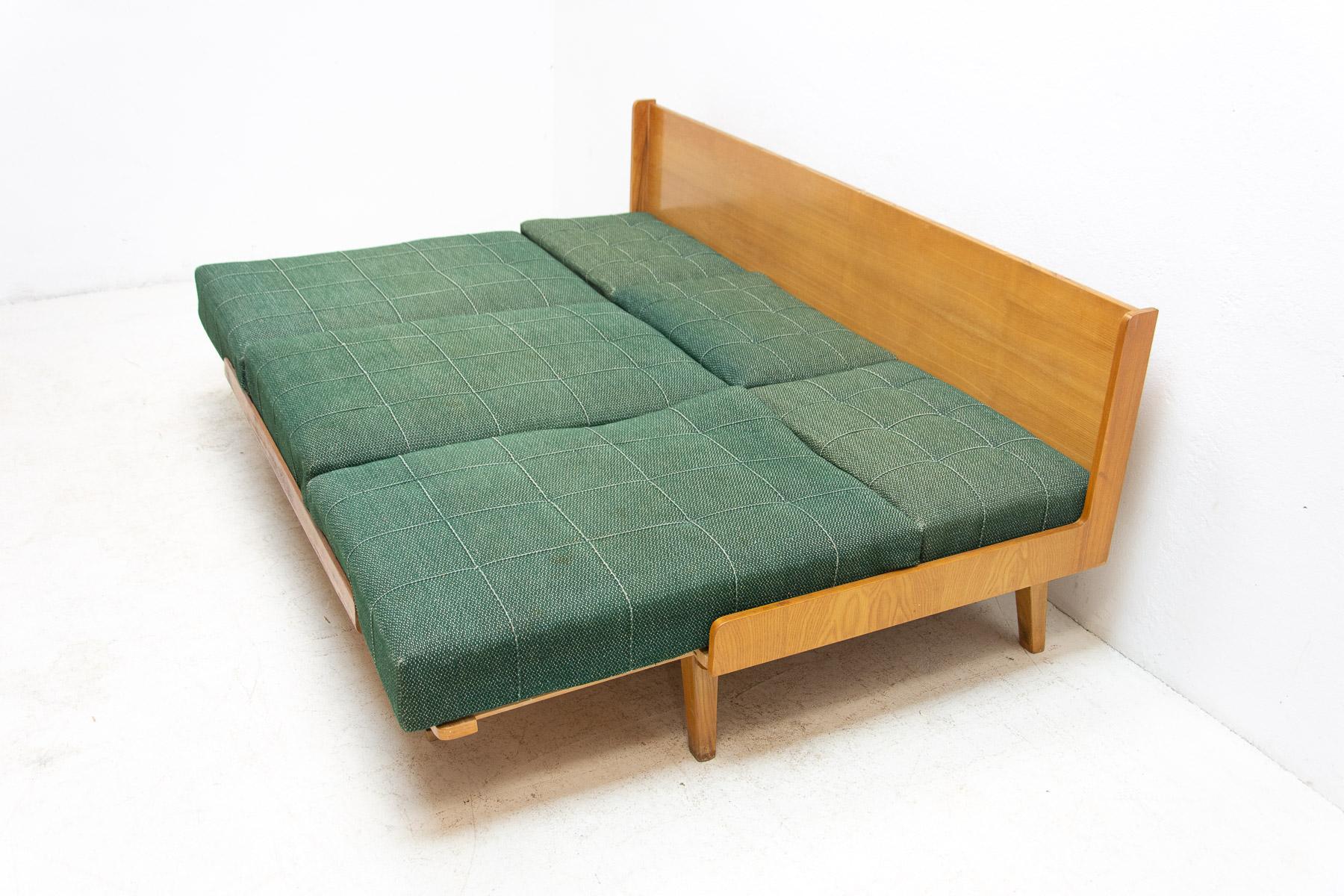 Mid-Century Modern Midcentury Folding Sofabed by Drevotvar, 1970s, Czechoslovakia