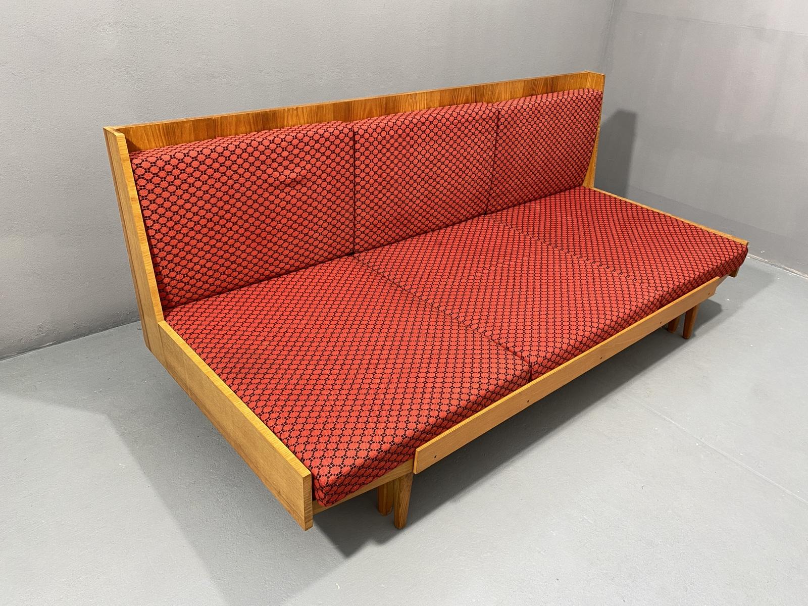 20th Century Midcentury Folding Sofabed by Drevotvar, 1970s, Czechoslovakia