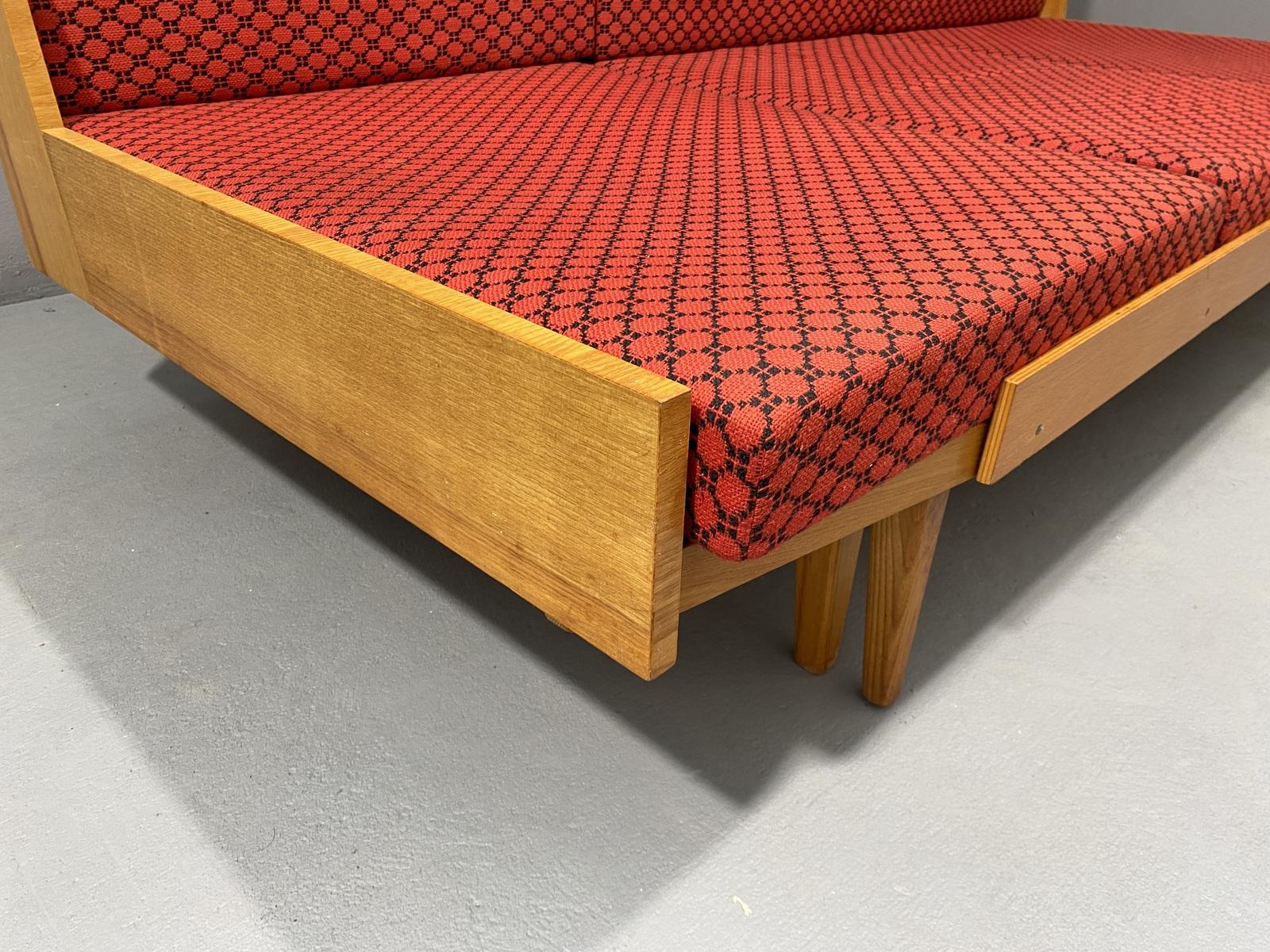 Midcentury Folding Sofabed by Drevotvar, 1970s, Czechoslovakia 1