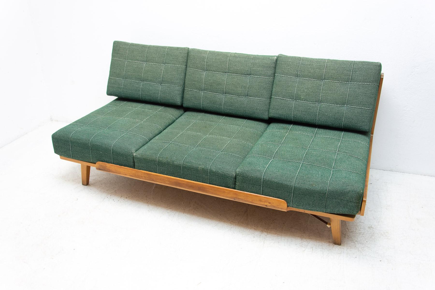 Midcentury Folding Sofabed by Drevotvar, 1970s, Czechoslovakia 3