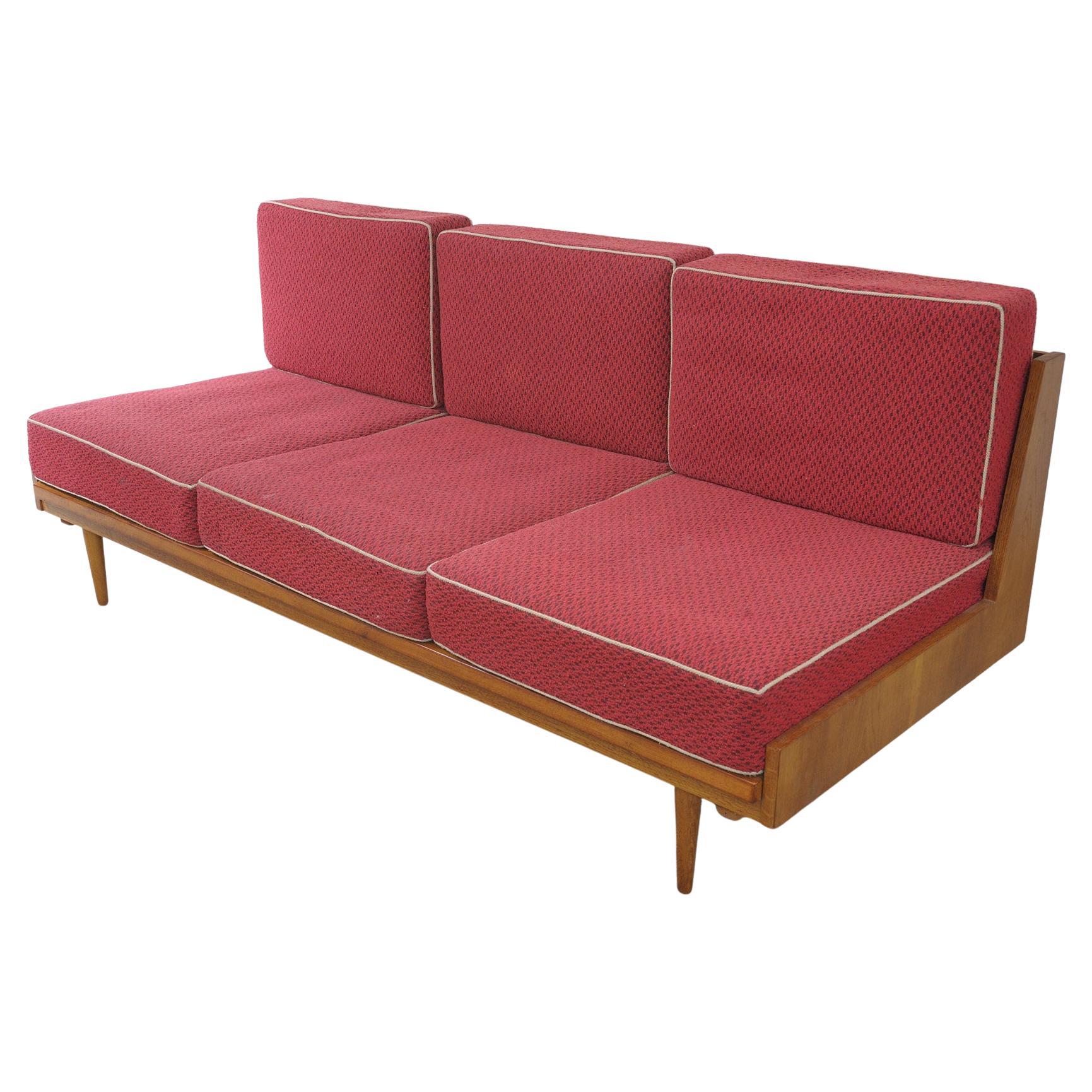 Midcentury Folding Sofabed by Drevotvar, 1970s, Czechoslovakia For Sale
