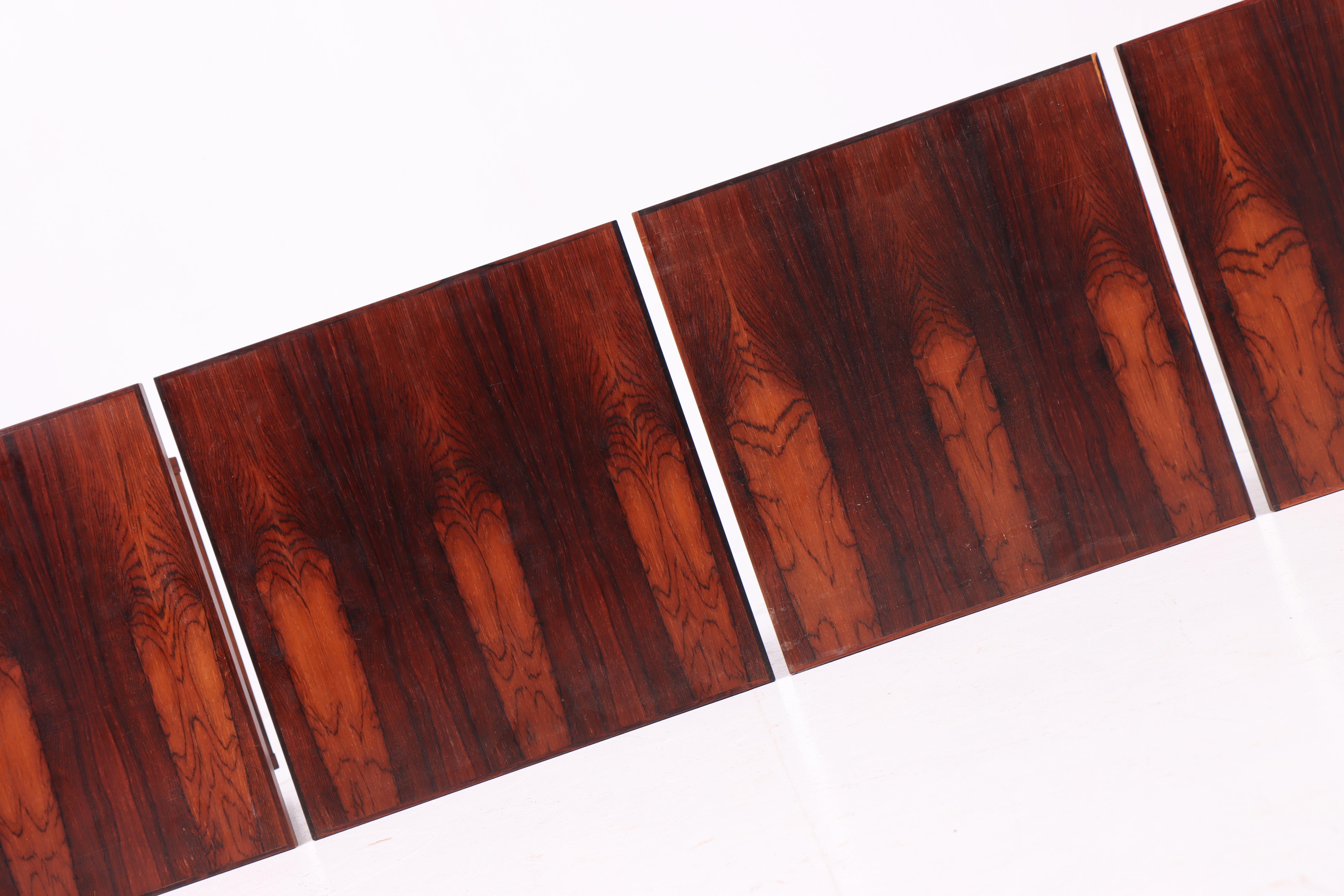 Danish Midcentury Folding Tables in Rosewood by Illum Wikkelsø, 1960s