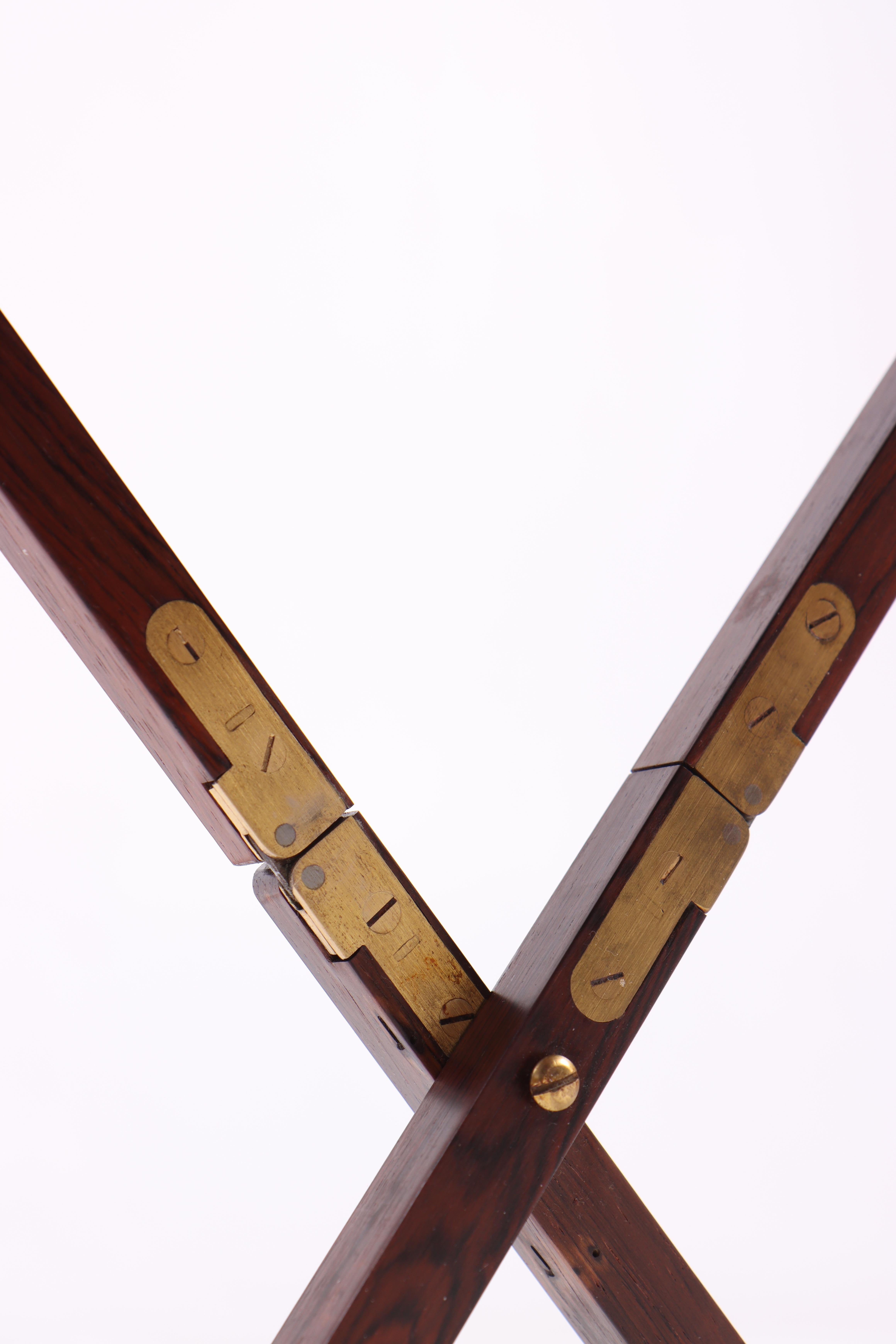 Midcentury Folding Tables in Rosewood by Illum Wikkelsø, 1960s In Good Condition In Lejre, DK