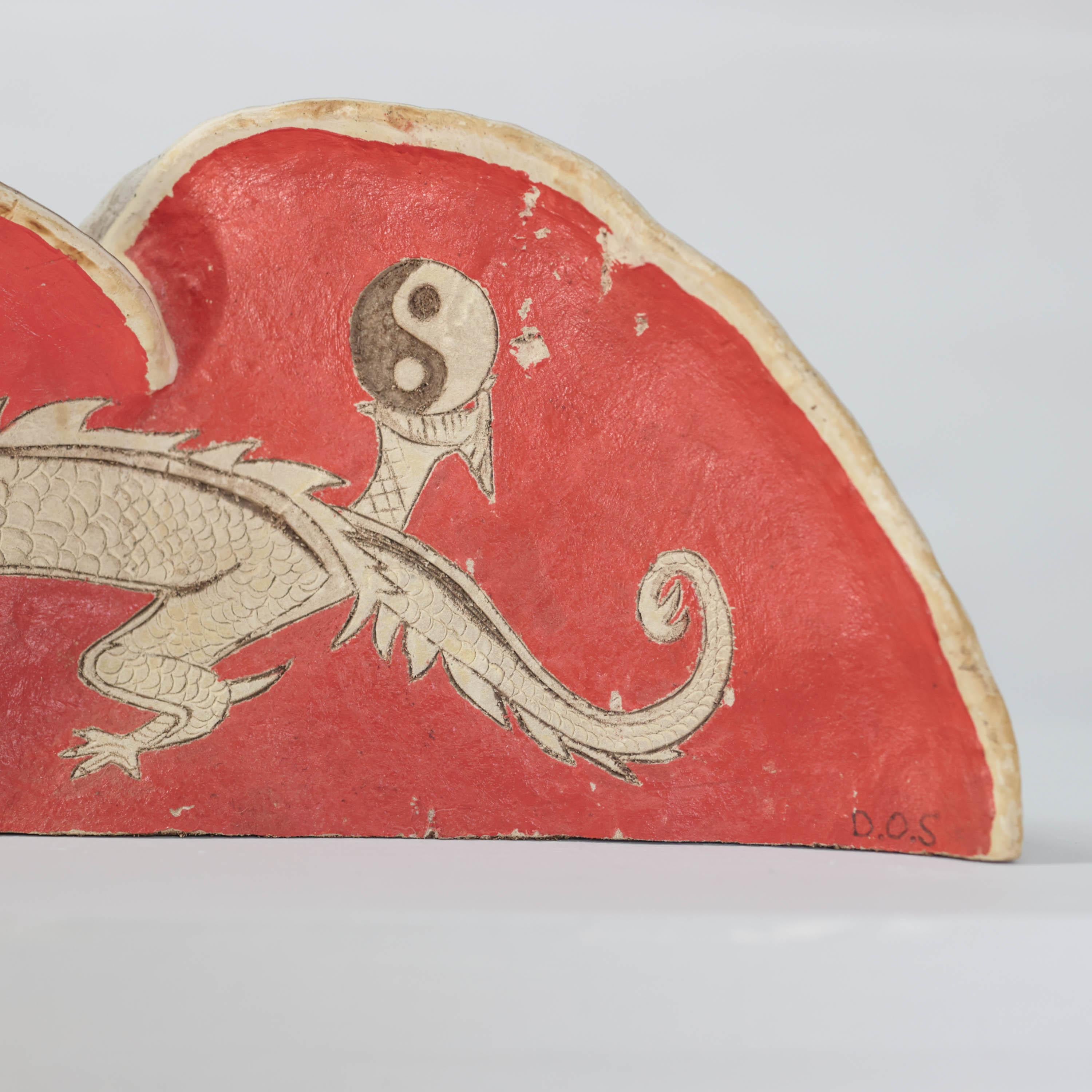 Midcentury Folk Art Carved Pilz  (Farbe) im Angebot