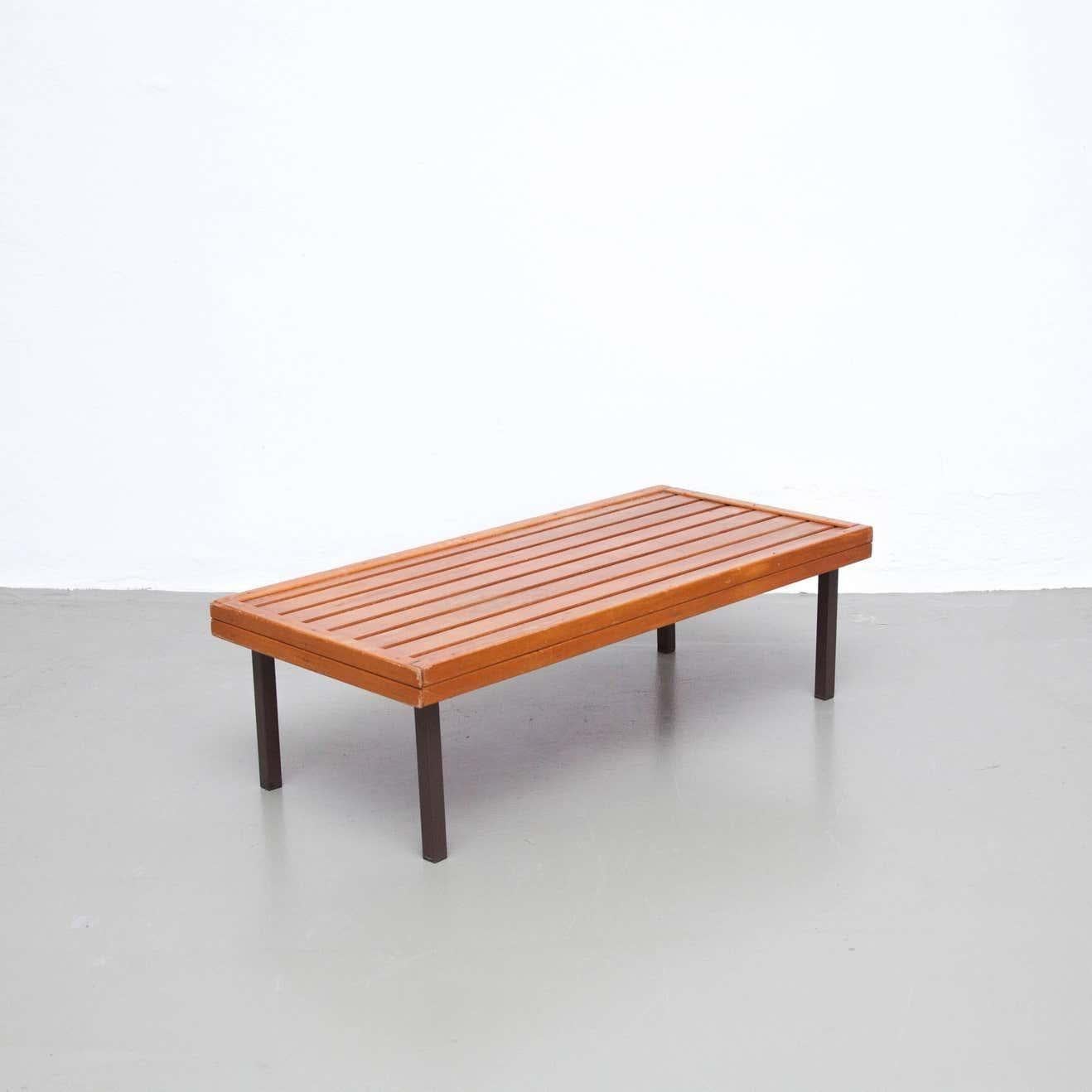 French Midcentury Formalist Bench, circa 1960 For Sale