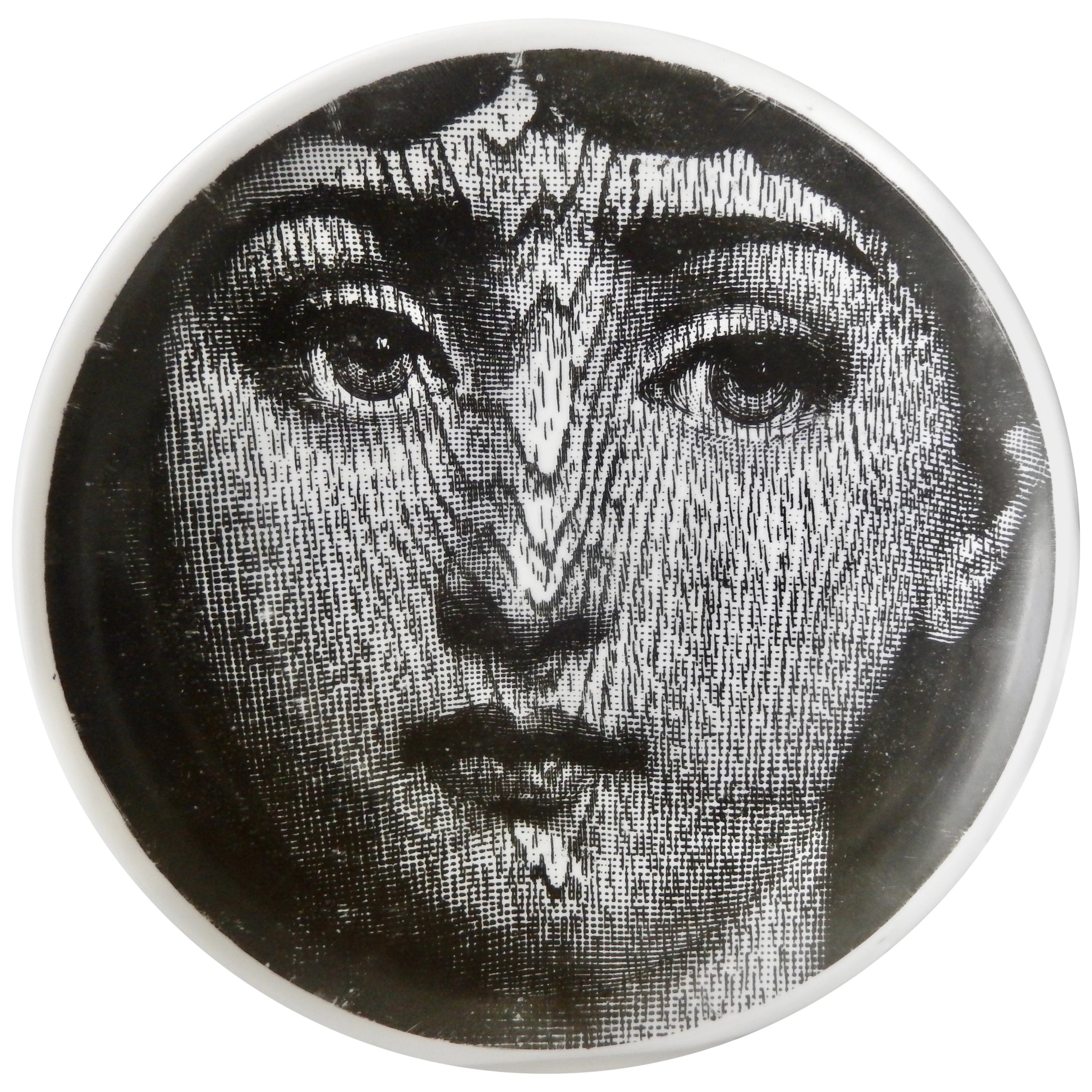 Midcentury Fornasetti Face Plate, Tema e Variazione N90 For Sale