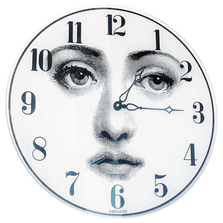 Midcentury Fornasetti Wall Clock For Sale at 1stDibs