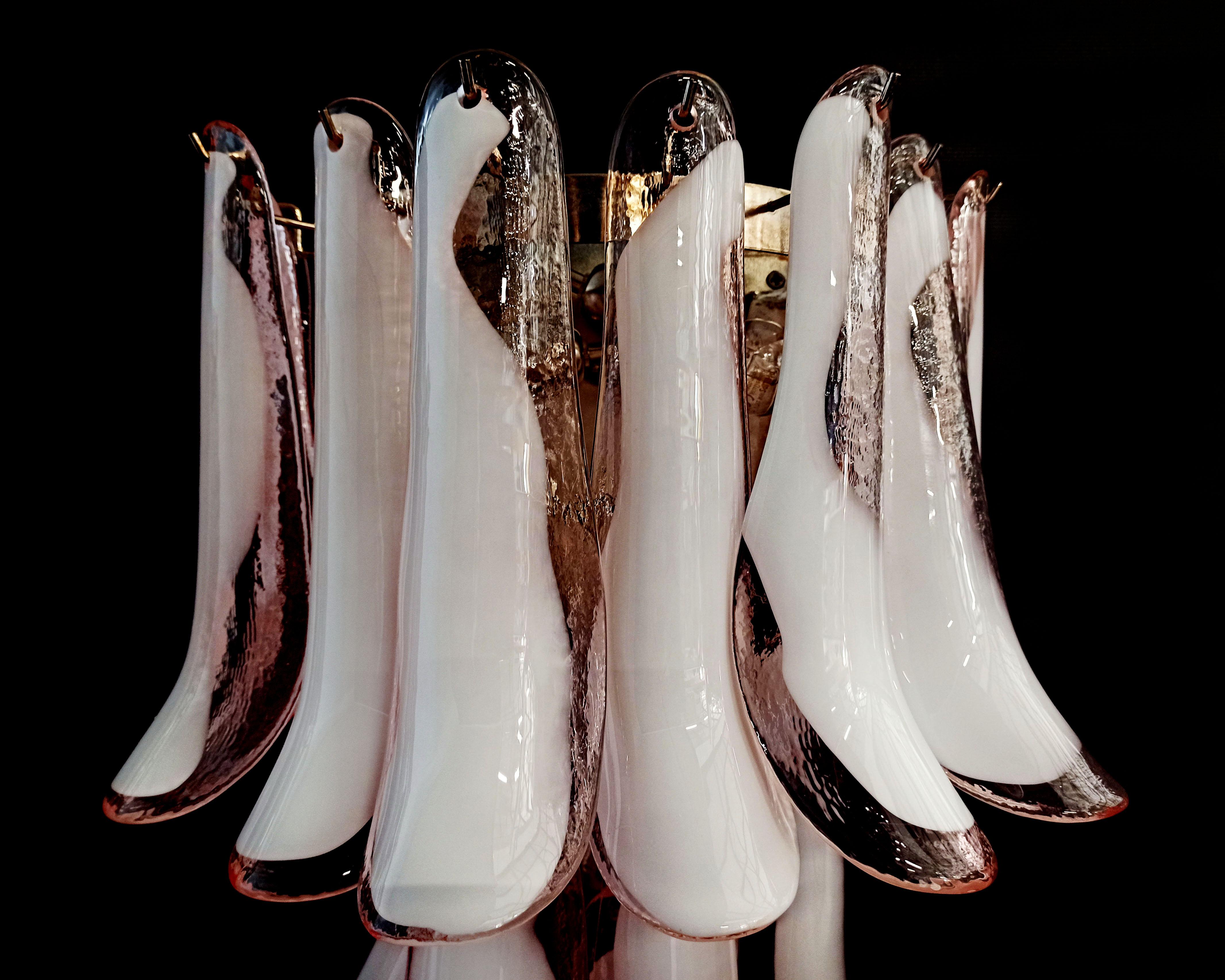  Midcentury Four Italian Pink Wall Sconces, Murano, 1990s For Sale 9