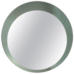 Miroir rond italien du milieu du siècle dernier de Franz Sartori avec double cadre en cristal Art 1960