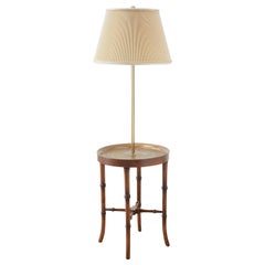 Midcentury Fredrick Cooper Faux Bamboo Floor Lamp Table